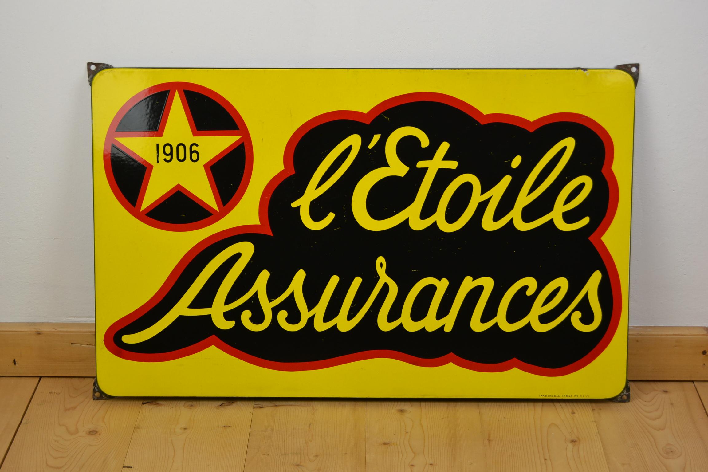 1959 Enamel Advertising Sign Insurance Company, Belgium 9