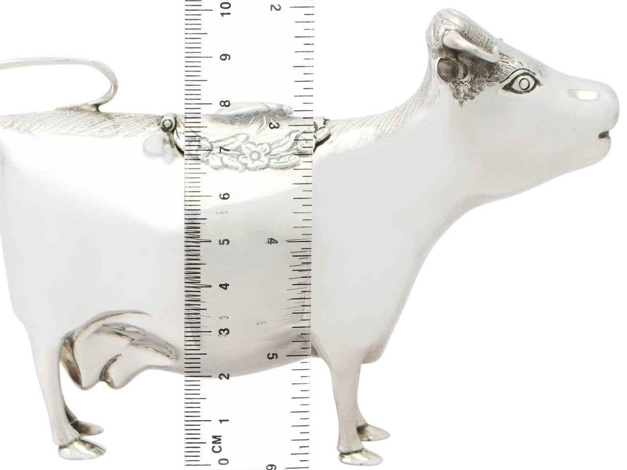1959 English Sterling Silver Cow Creamer 3