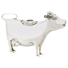 1959 English Sterling Silver Cow Creamer