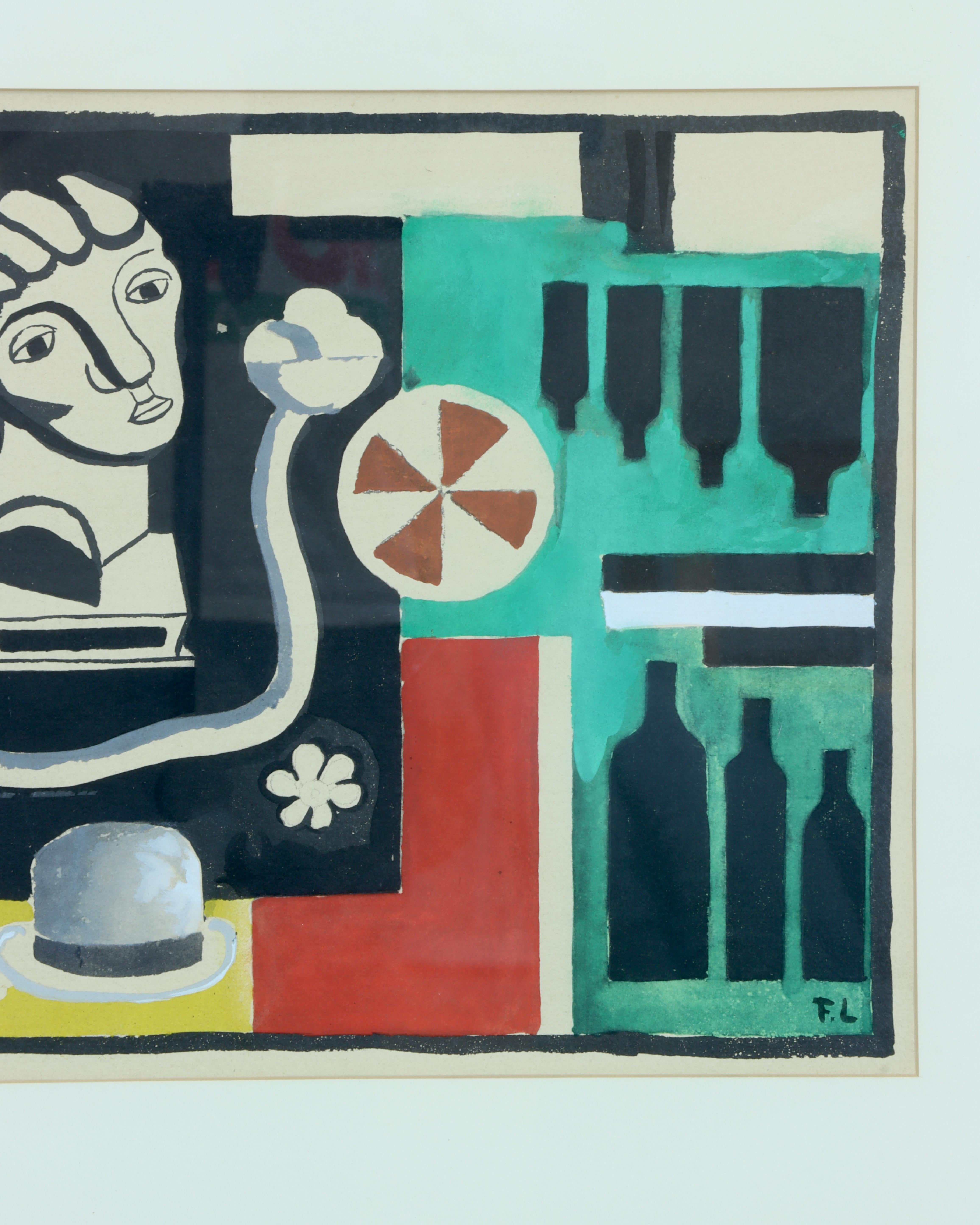 1959 Fernand Léger Stampa Pochoir In condizioni buone in vendita a Oakland, CA