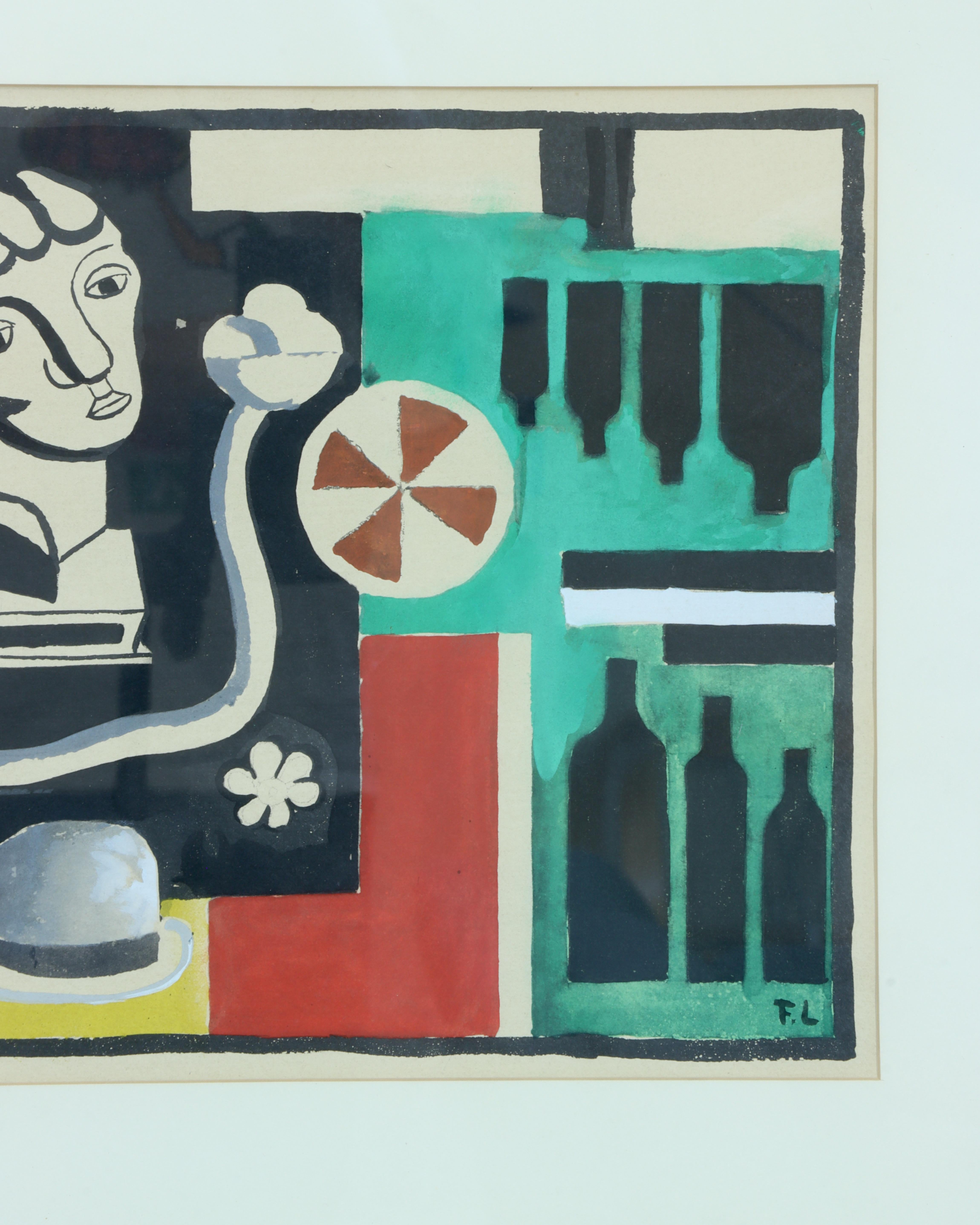 Carta 1959 Fernand Léger Stampa Pochoir in vendita