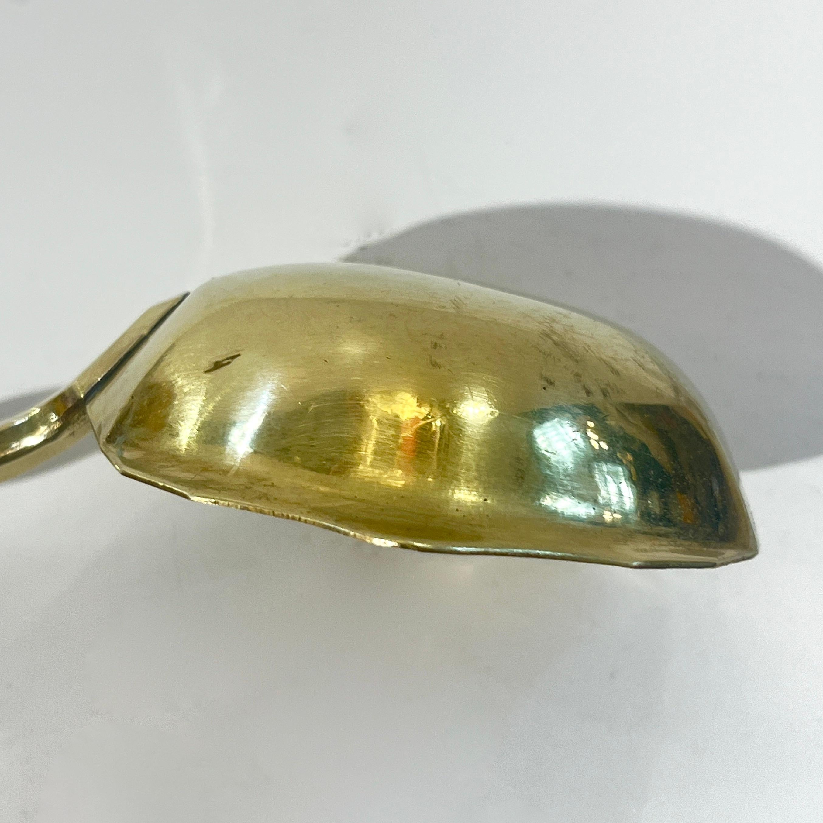 Mid-Century Modern French Gilded Ceramic Bowl & Spoon with Black Chinese Pattern For Sale 2