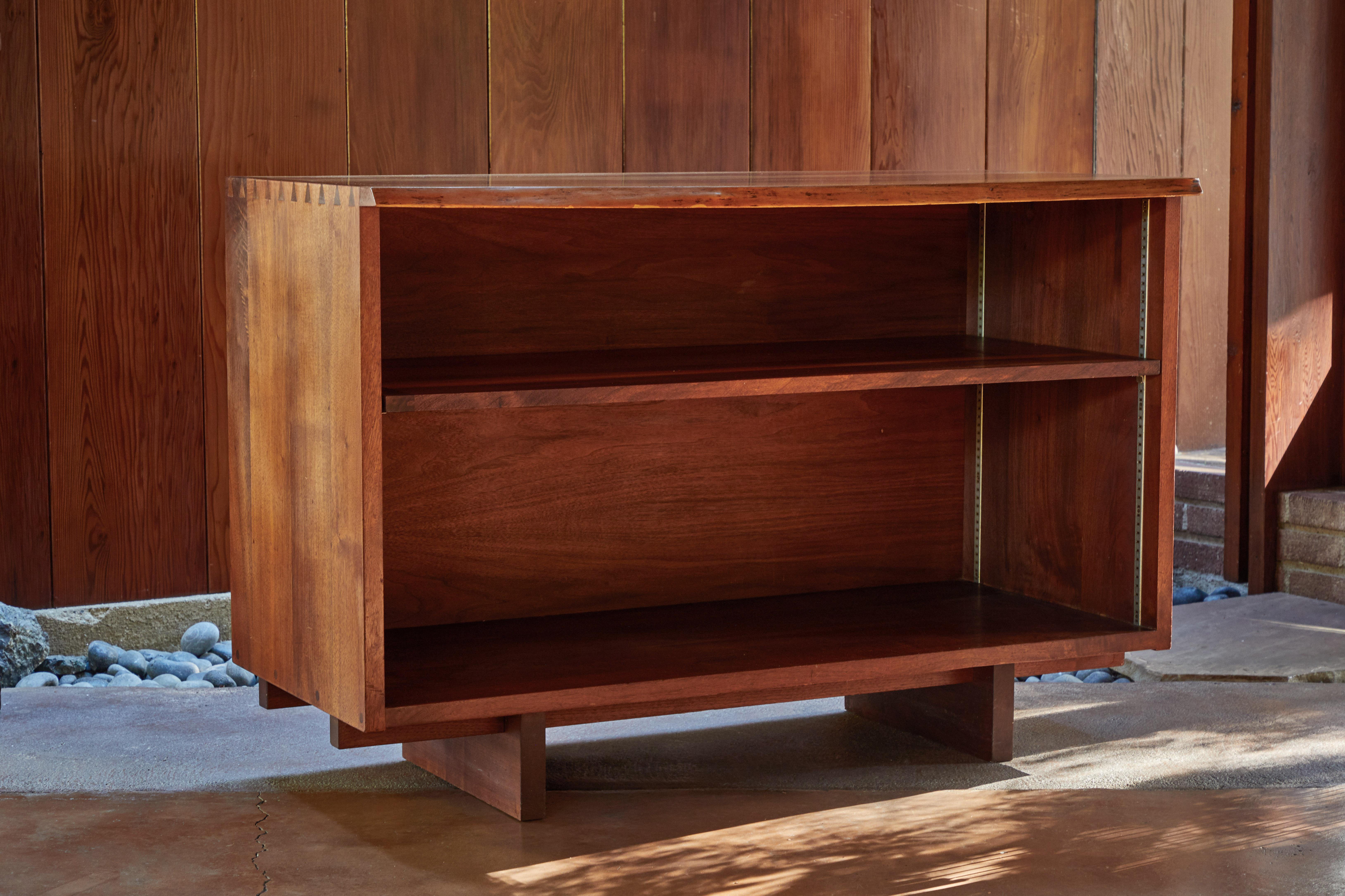 1959 George Nakashima Open Cabinet in Persian Walnut with Signature 2