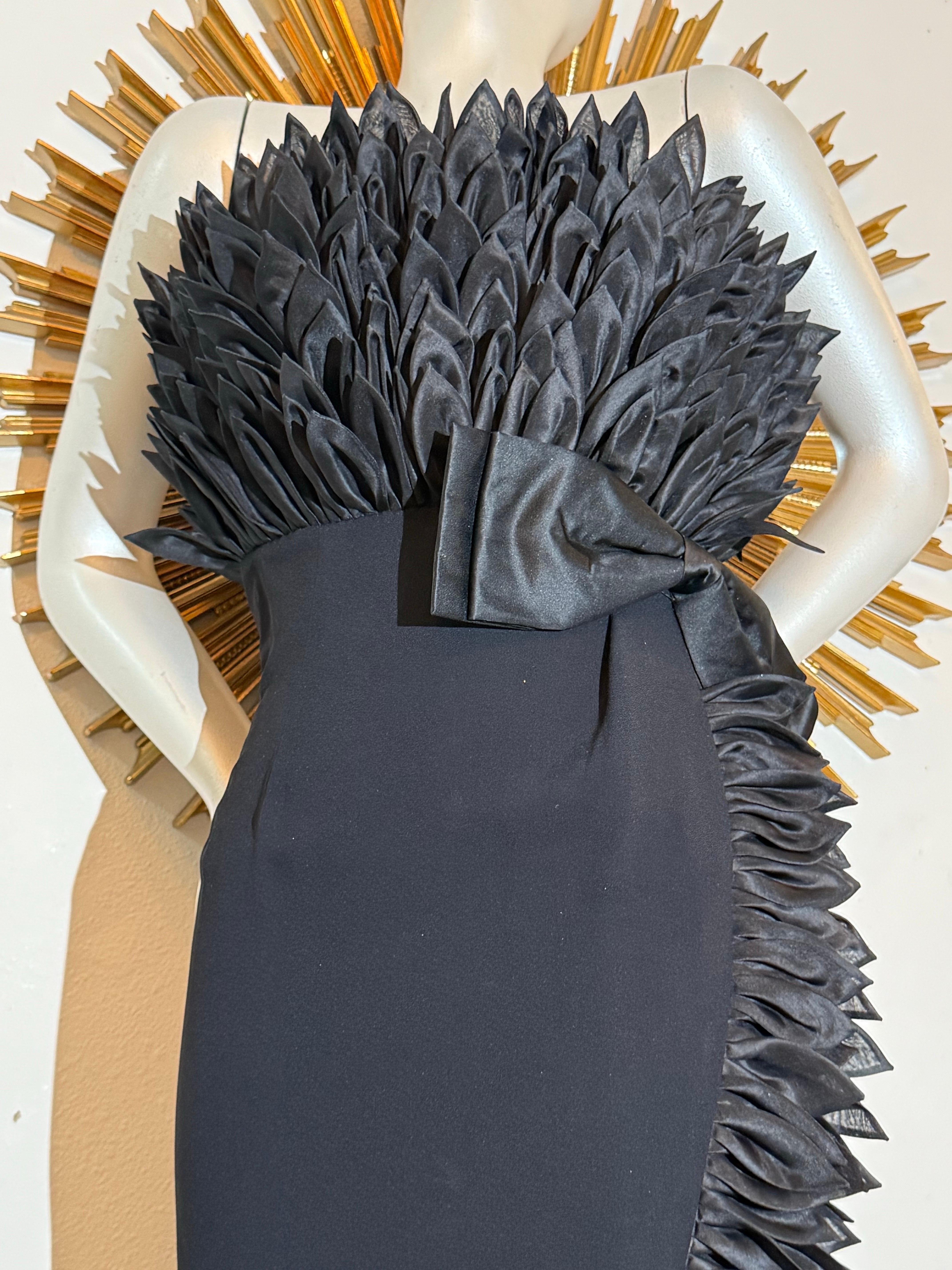 1959 Hall Ludlow Black Evening Gown Worn By Naomi Watts as Babe Paley in Capote For Sale 7