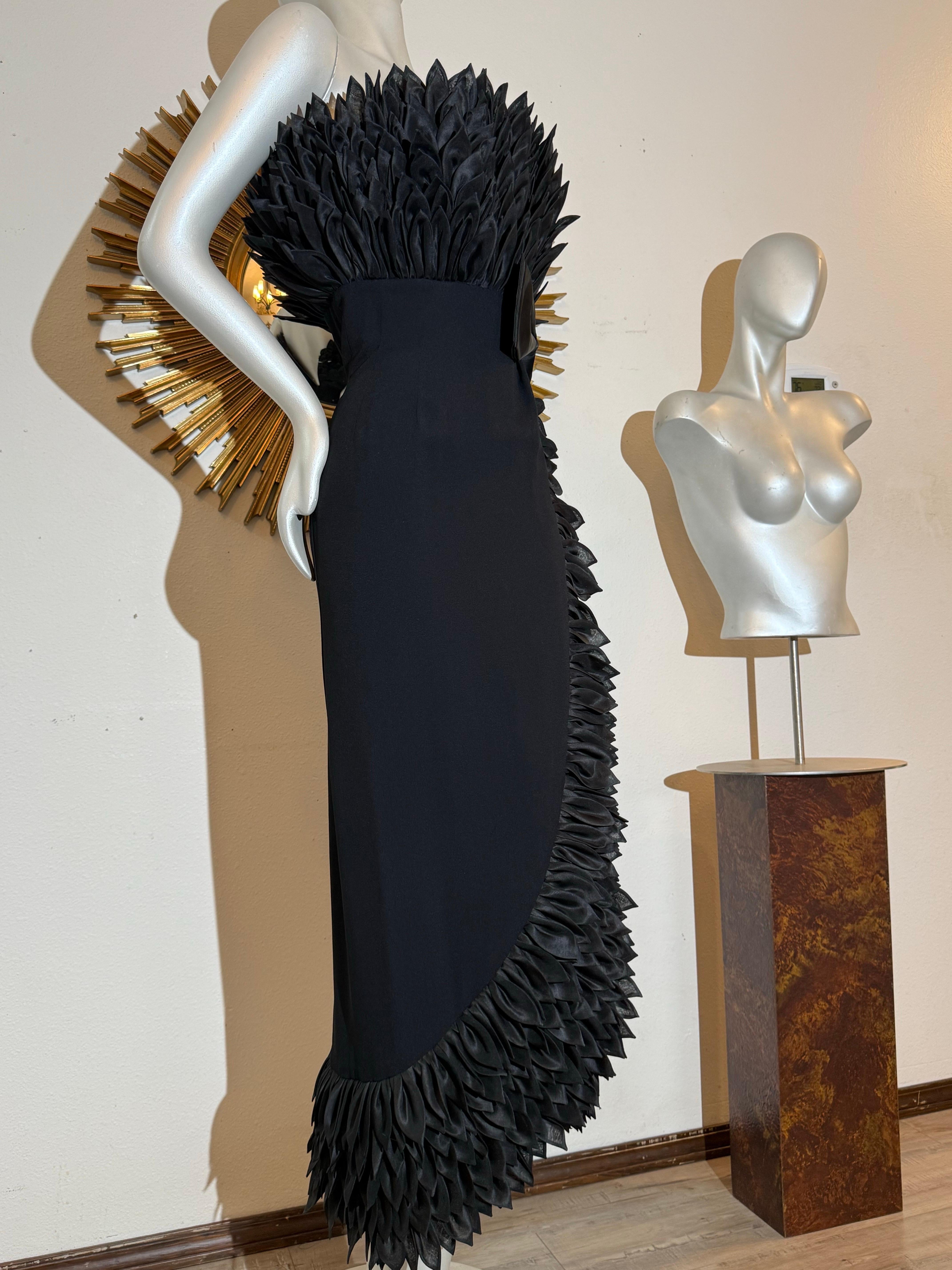 1959 Hall Ludlow Black Evening Gown Worn By Naomi Watts as Babe Paley in Capote In Excellent Condition For Sale In Gresham, OR