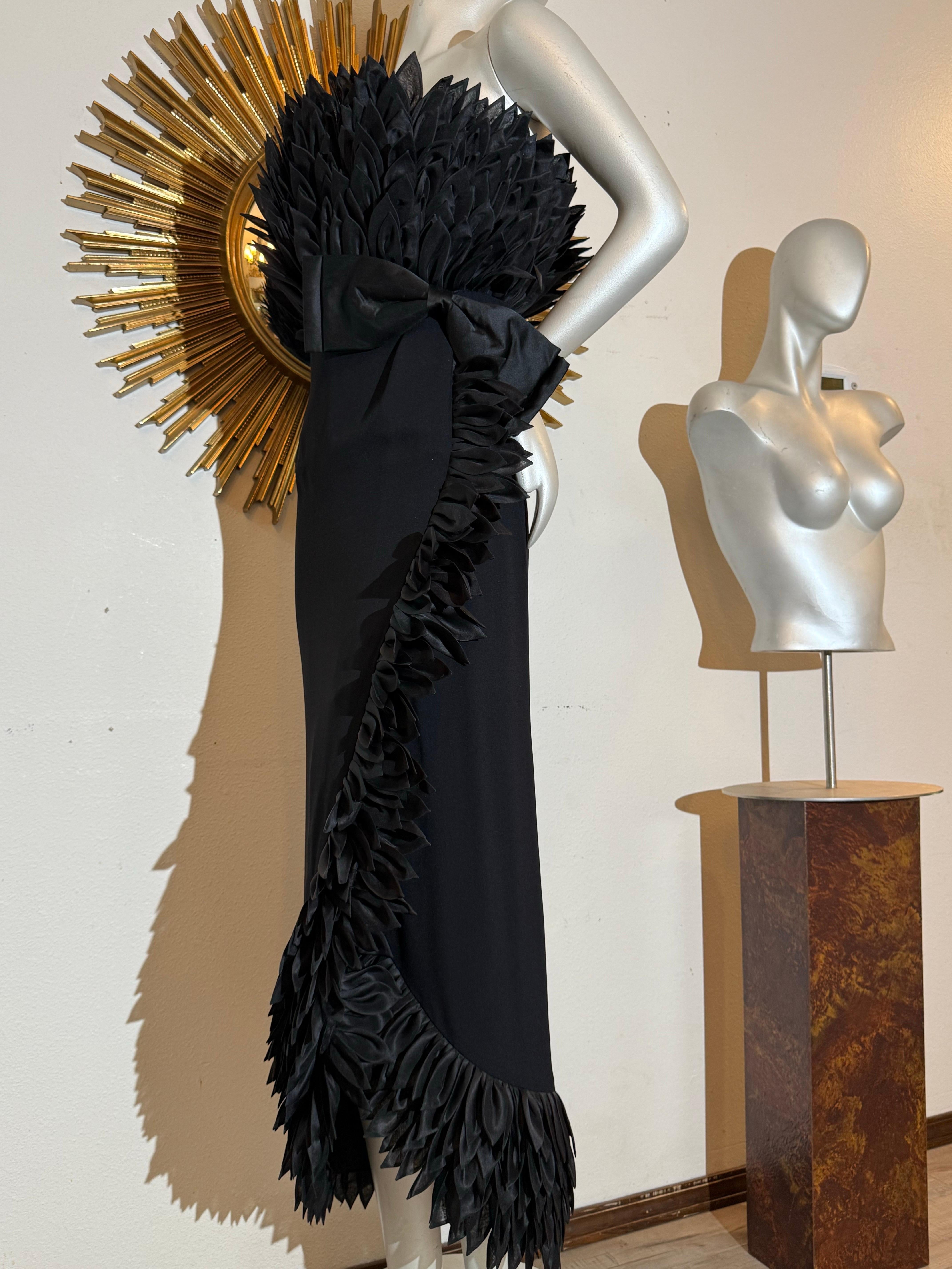 1959 Hall Ludlow Black Evening Gown Worn By Naomi Watts as Babe Paley in Capote For Sale 1