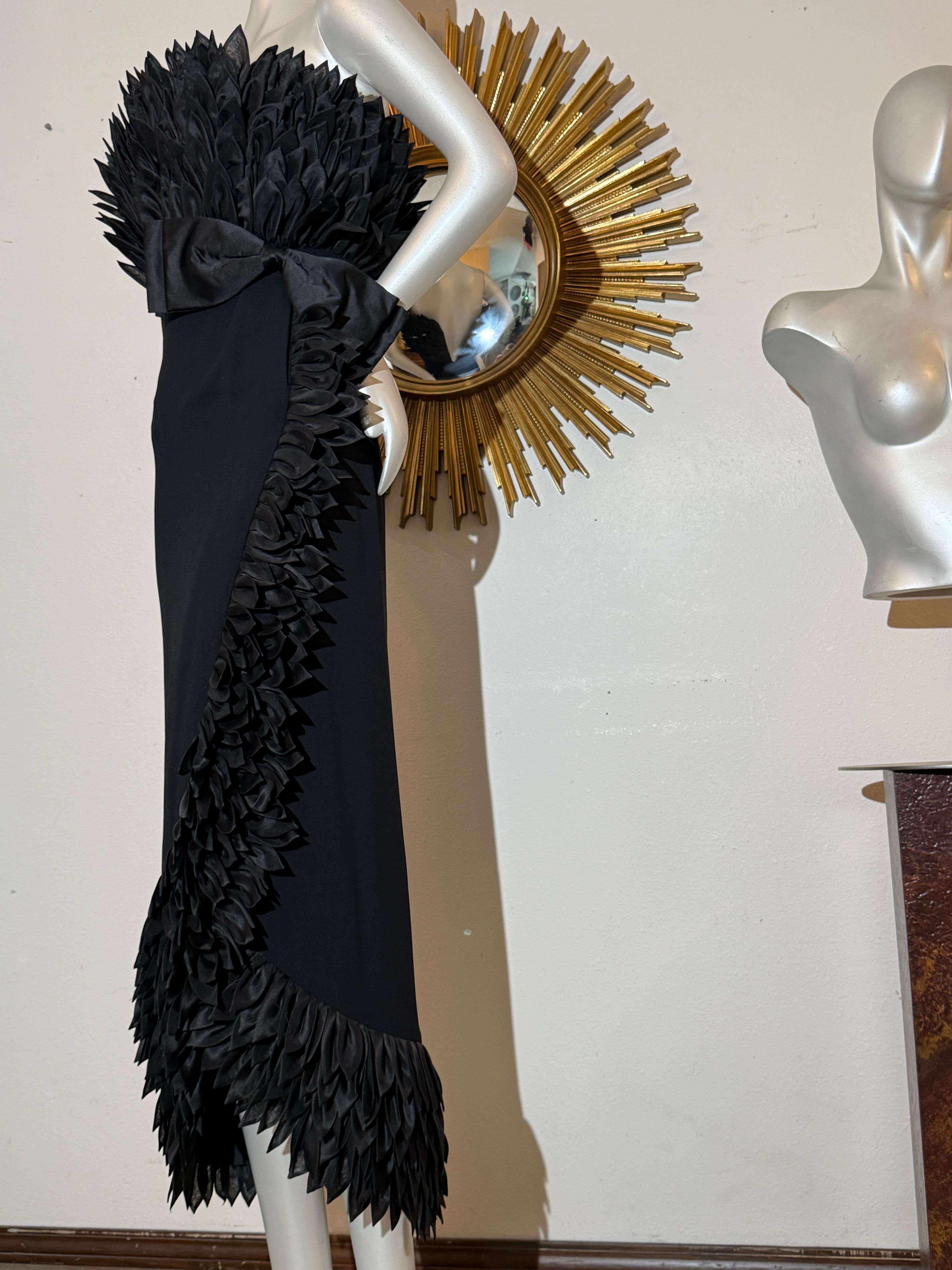 1959 Hall Ludlow Black Evening Gown Worn By Naomi Watts as Babe Paley in Capote For Sale 2