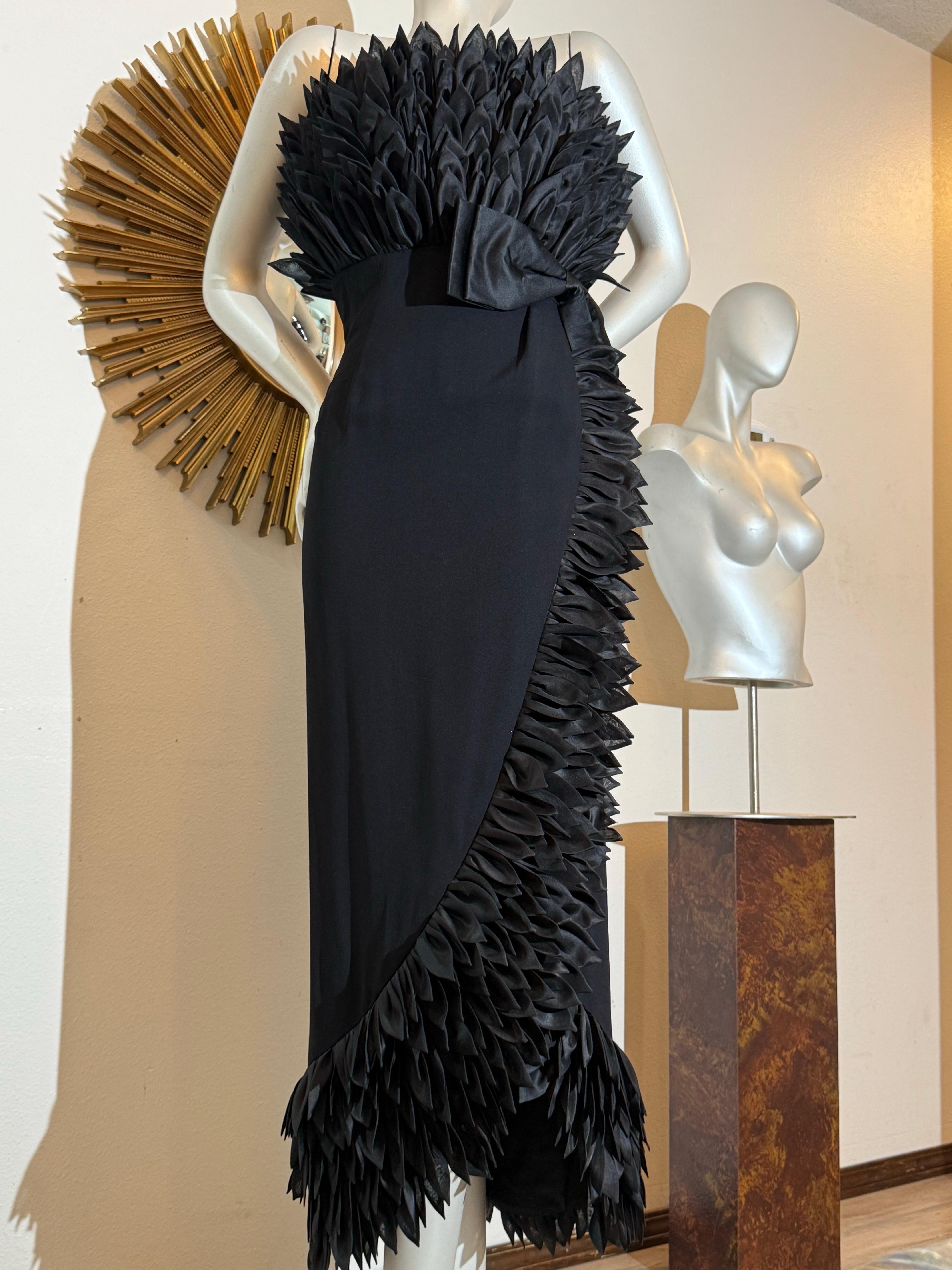 1959 Hall Ludlow Black Evening Gown Worn By Naomi Watts as Babe Paley in Capote For Sale 3