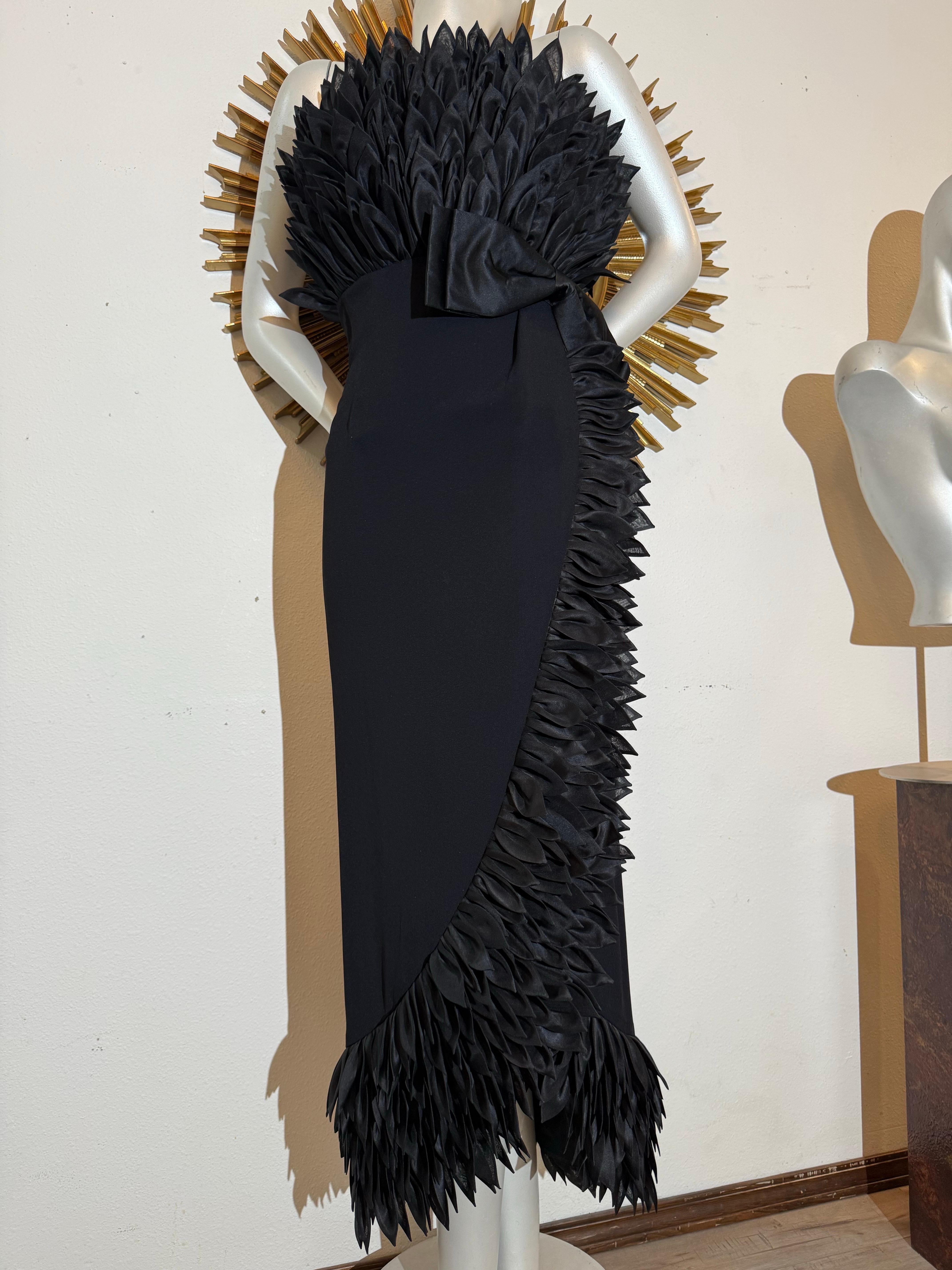 1959 Hall Ludlow Black Evening Gown Worn By Naomi Watts as Babe Paley in Capote For Sale 4