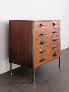 1959 Ico Parisi Rosewood Italian Chest of Drawers Serie Positano for MIM