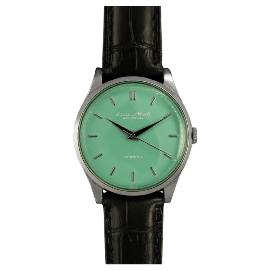 1959 IWC Vintage Mens Watch, Cal. 853 Automatic with Tiffany Blue Dial - SS For Sale