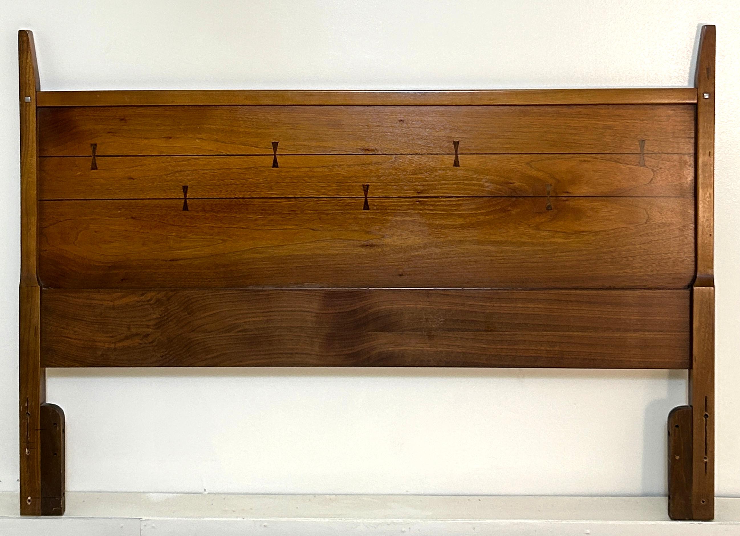 1959. Full size headboard by Lane Furniture. Designed by Ernest Swarts and O.B. Solie for Lane Furniture. 56.75