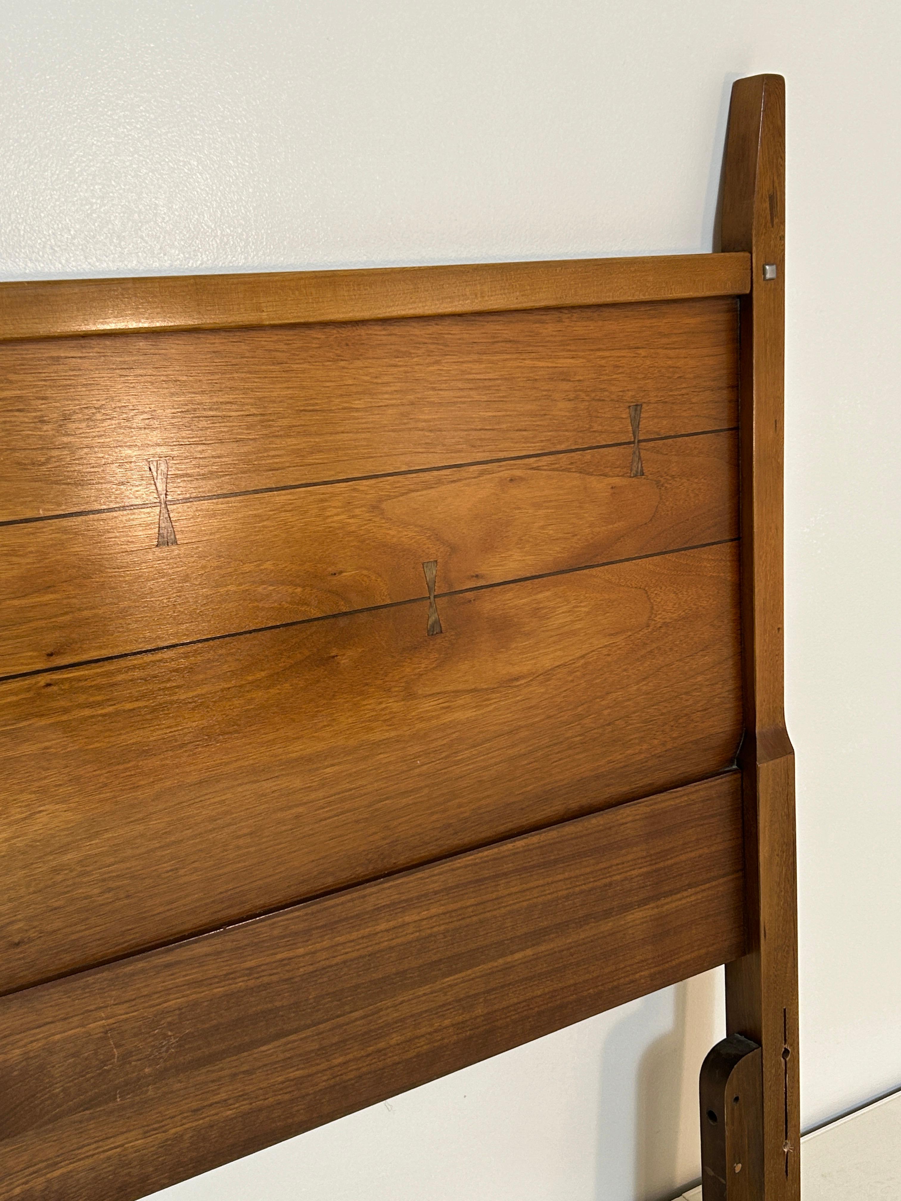 Mid-Century Modern 1959 Lane Tuxedo Headboard Full Size For Sale