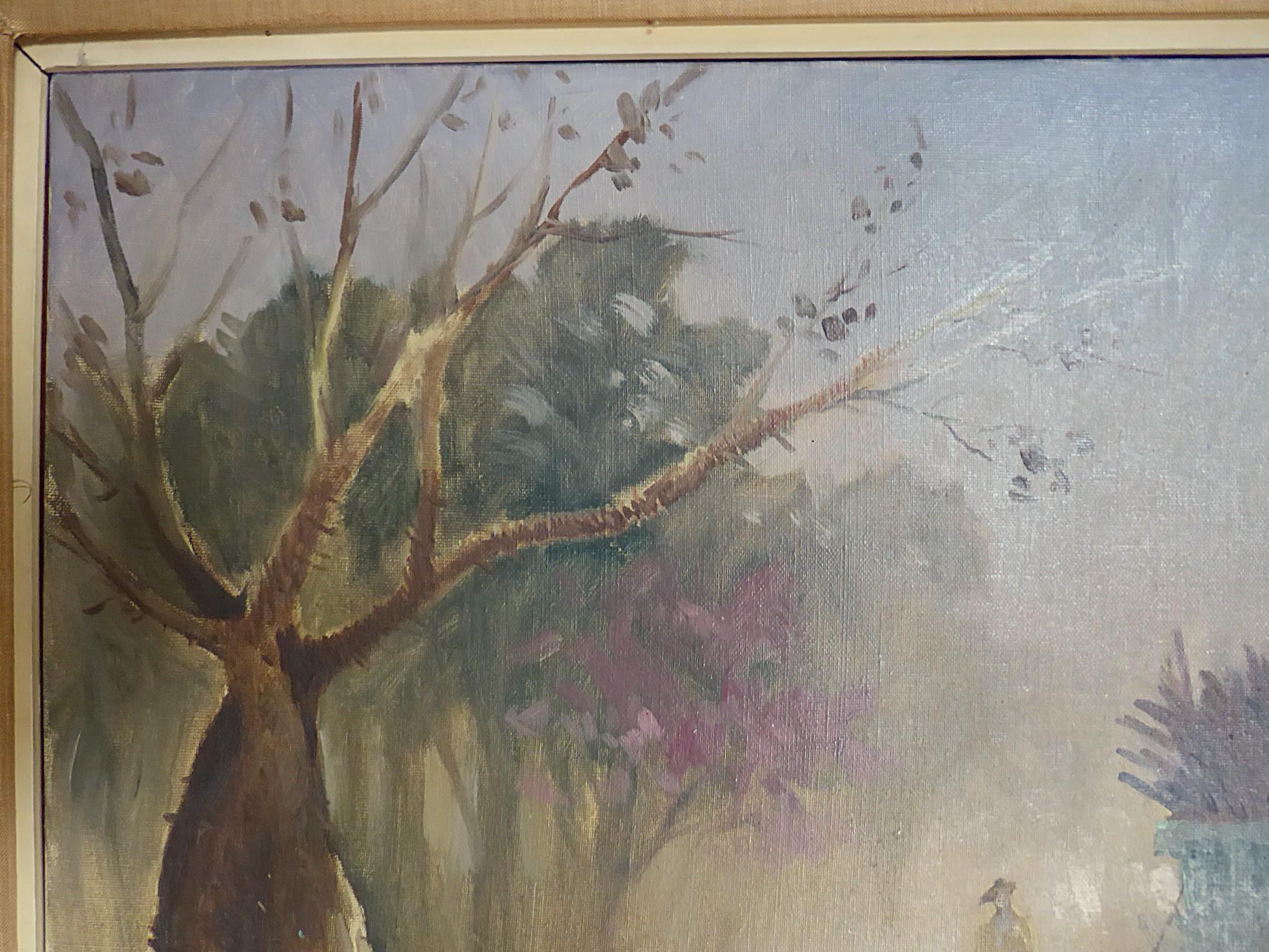 1959 Peinture latino-américaine PALO BORRACHO Tucuman par A Osorio Luque, Argentina en vente 5
