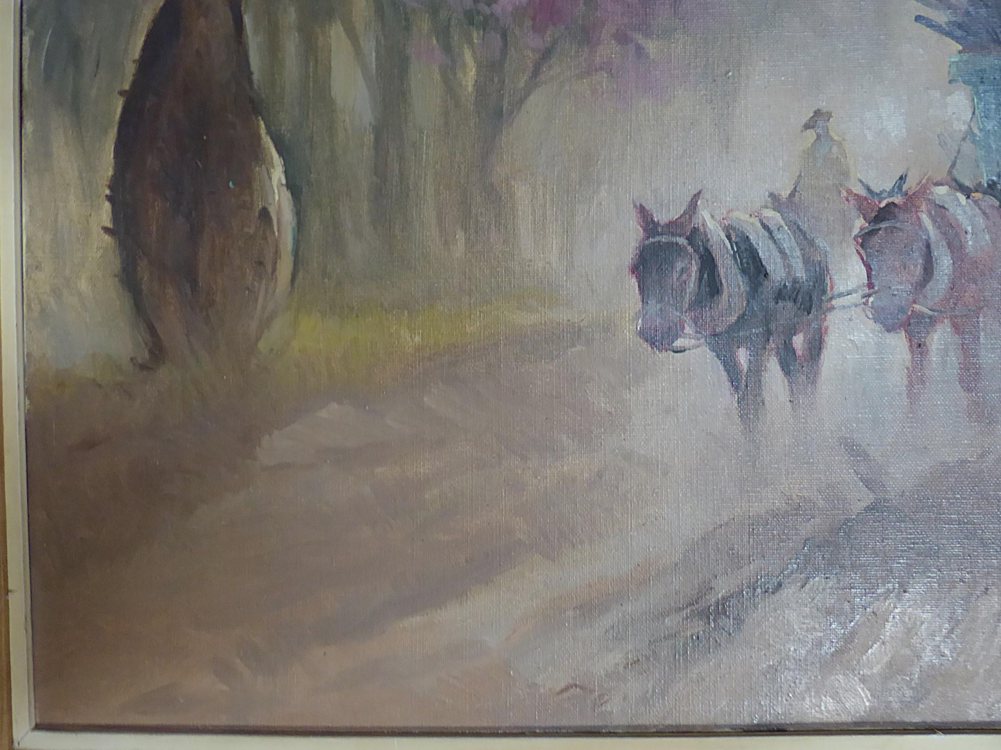 1959 Peinture latino-américaine PALO BORRACHO Tucuman par A Osorio Luque, Argentina en vente 6