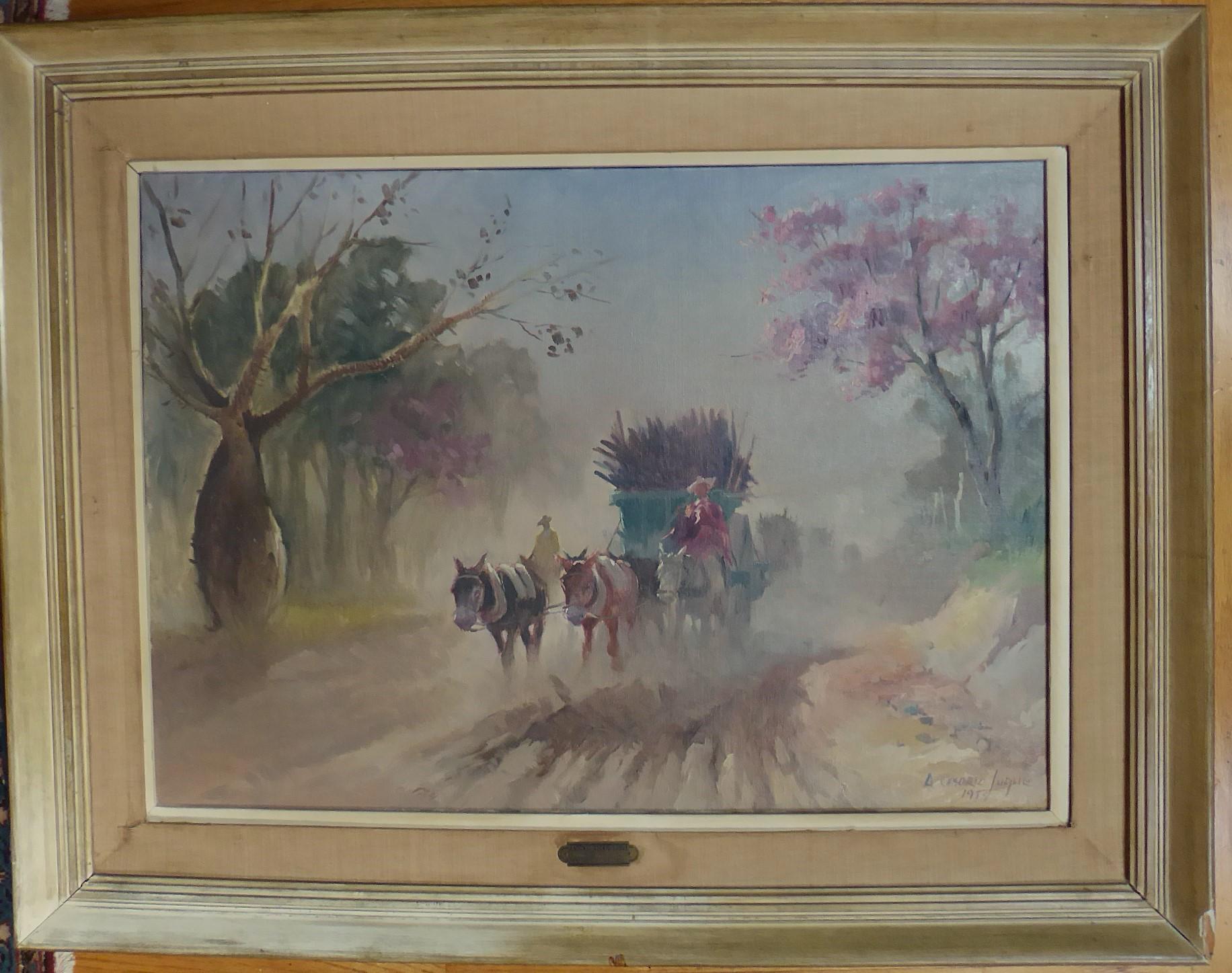 1959 Peinture latino-américaine PALO BORRACHO Tucuman par A Osorio Luque, Argentina en vente 9