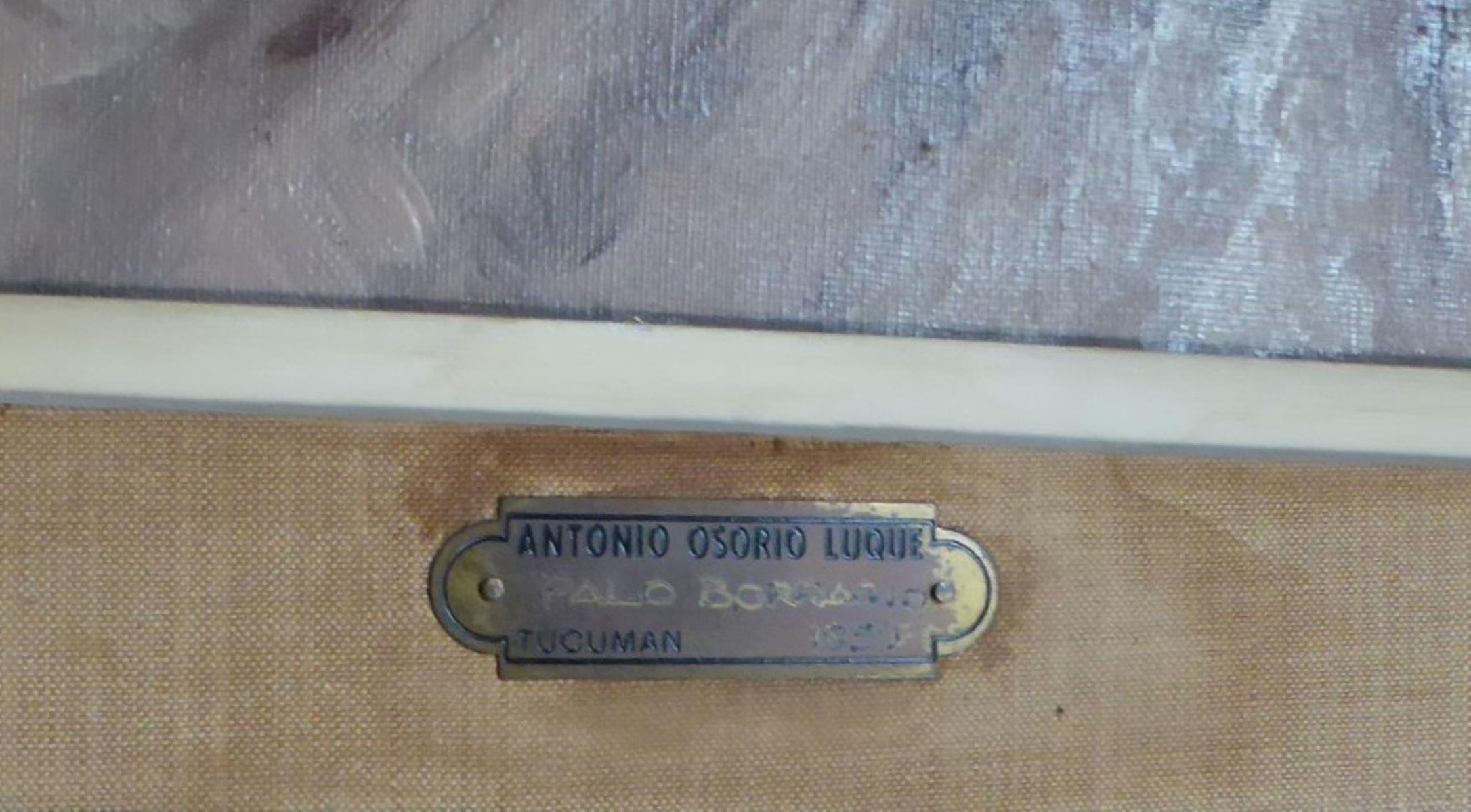 1959 Peinture latino-américaine PALO BORRACHO Tucuman par A Osorio Luque, Argentina Bon état - En vente à Miami, FL