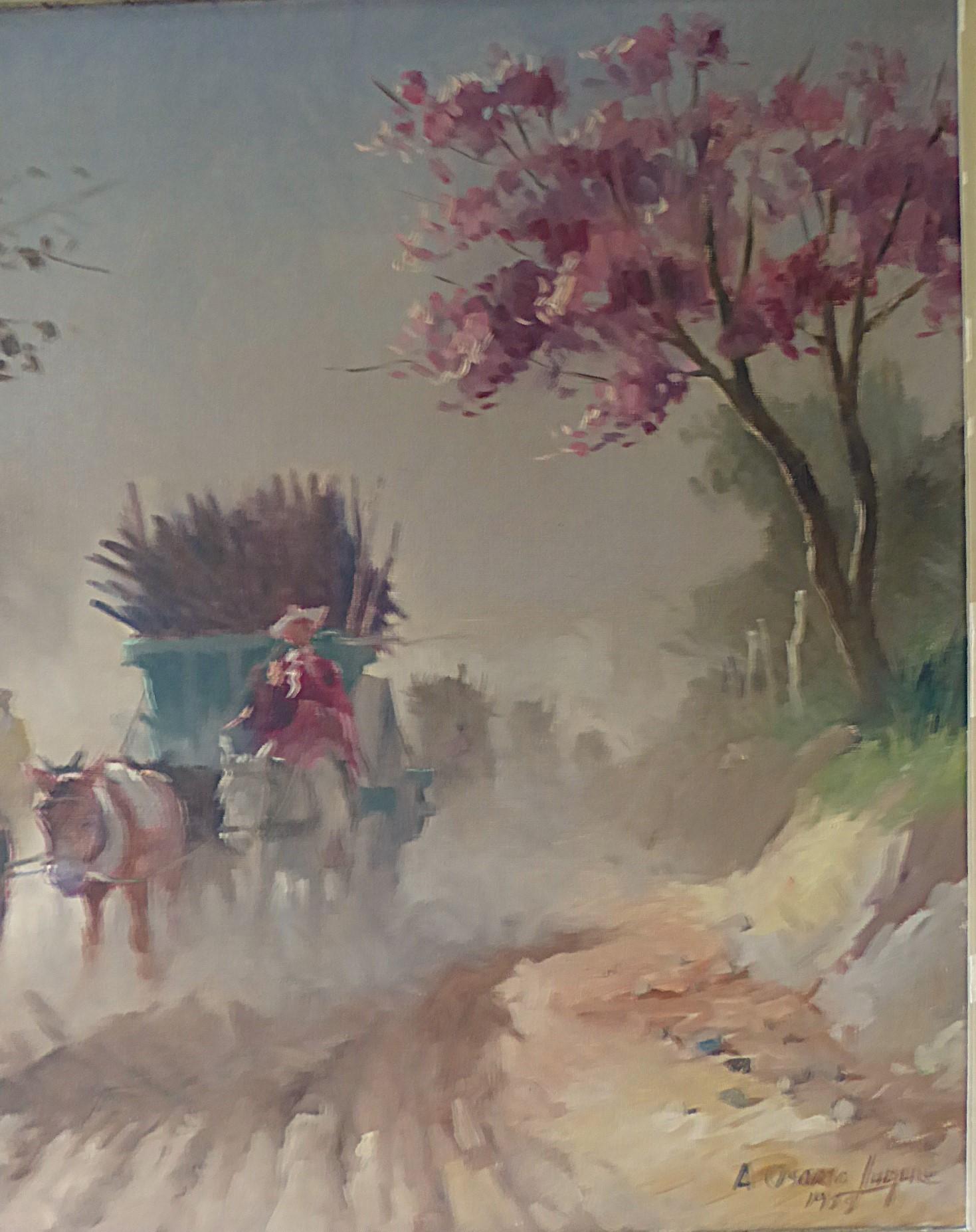Toile 1959 Peinture latino-américaine PALO BORRACHO Tucuman par A Osorio Luque, Argentina en vente