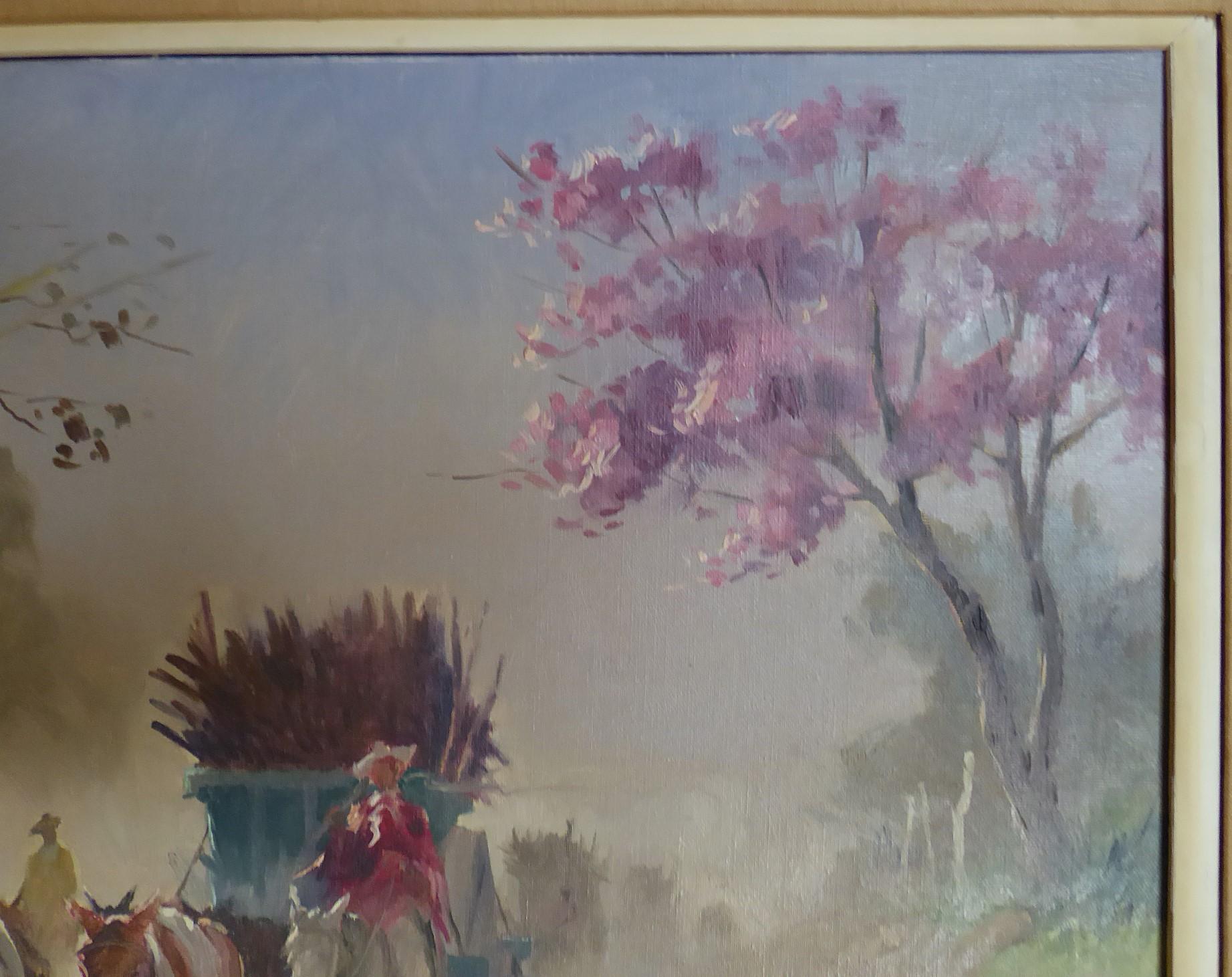 1959 Peinture latino-américaine PALO BORRACHO Tucuman par A Osorio Luque, Argentina en vente 1
