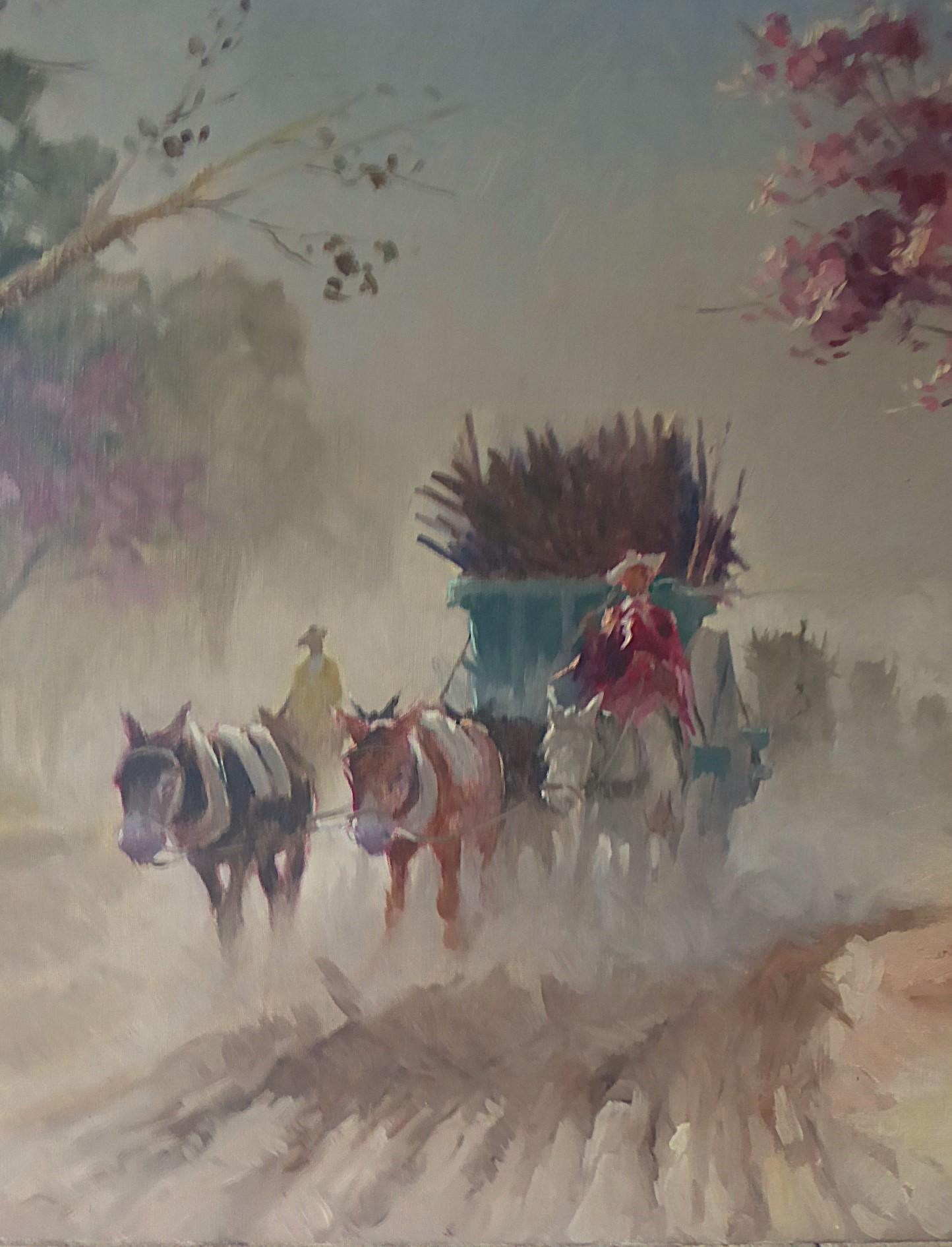 1959 Peinture latino-américaine PALO BORRACHO Tucuman par A Osorio Luque, Argentina en vente 3