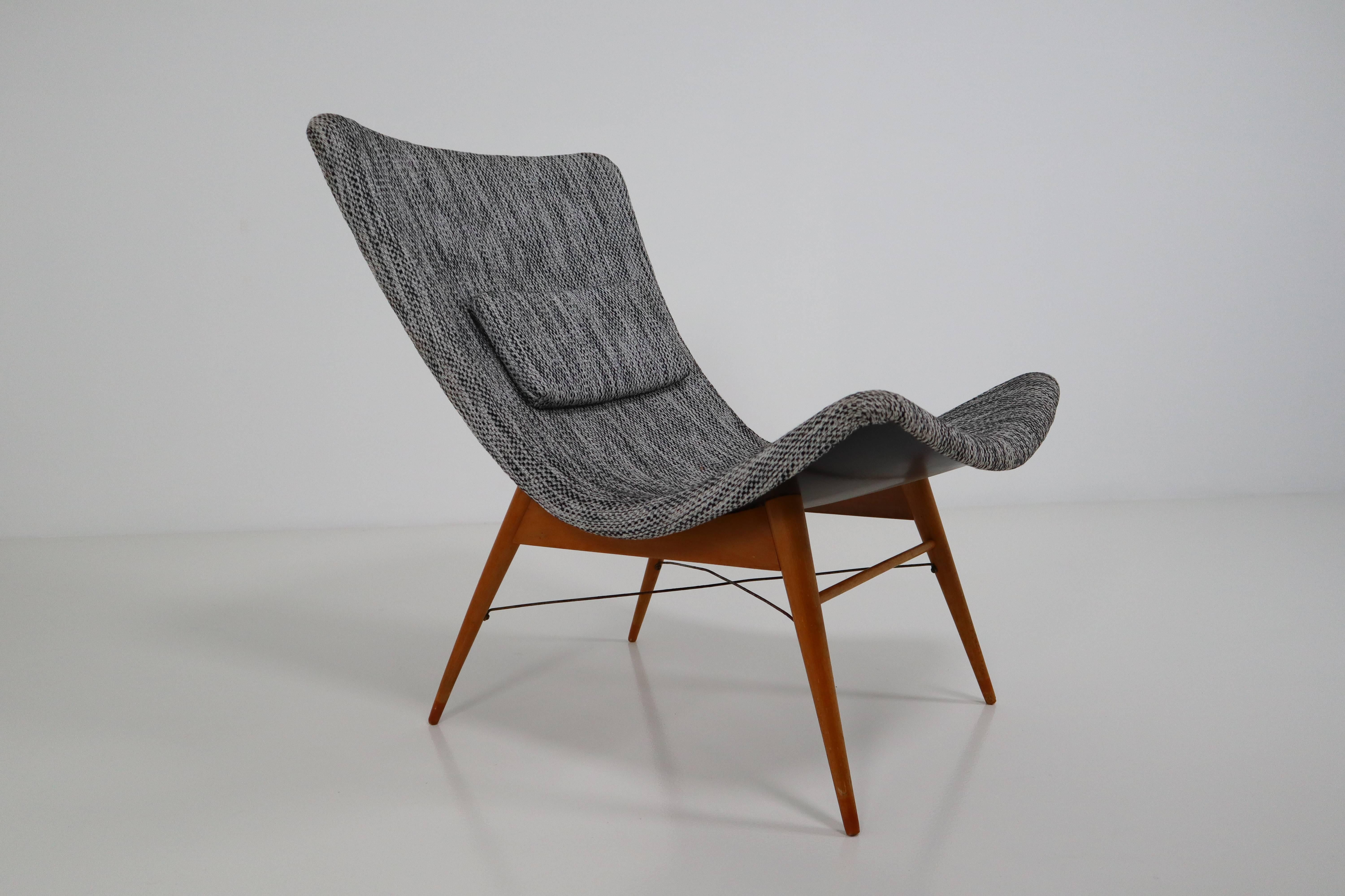 Mid-Century Modern Mid-Century Fiberglass  Lounge Chairs by Miroslav Navratil for Cesky Nabytek