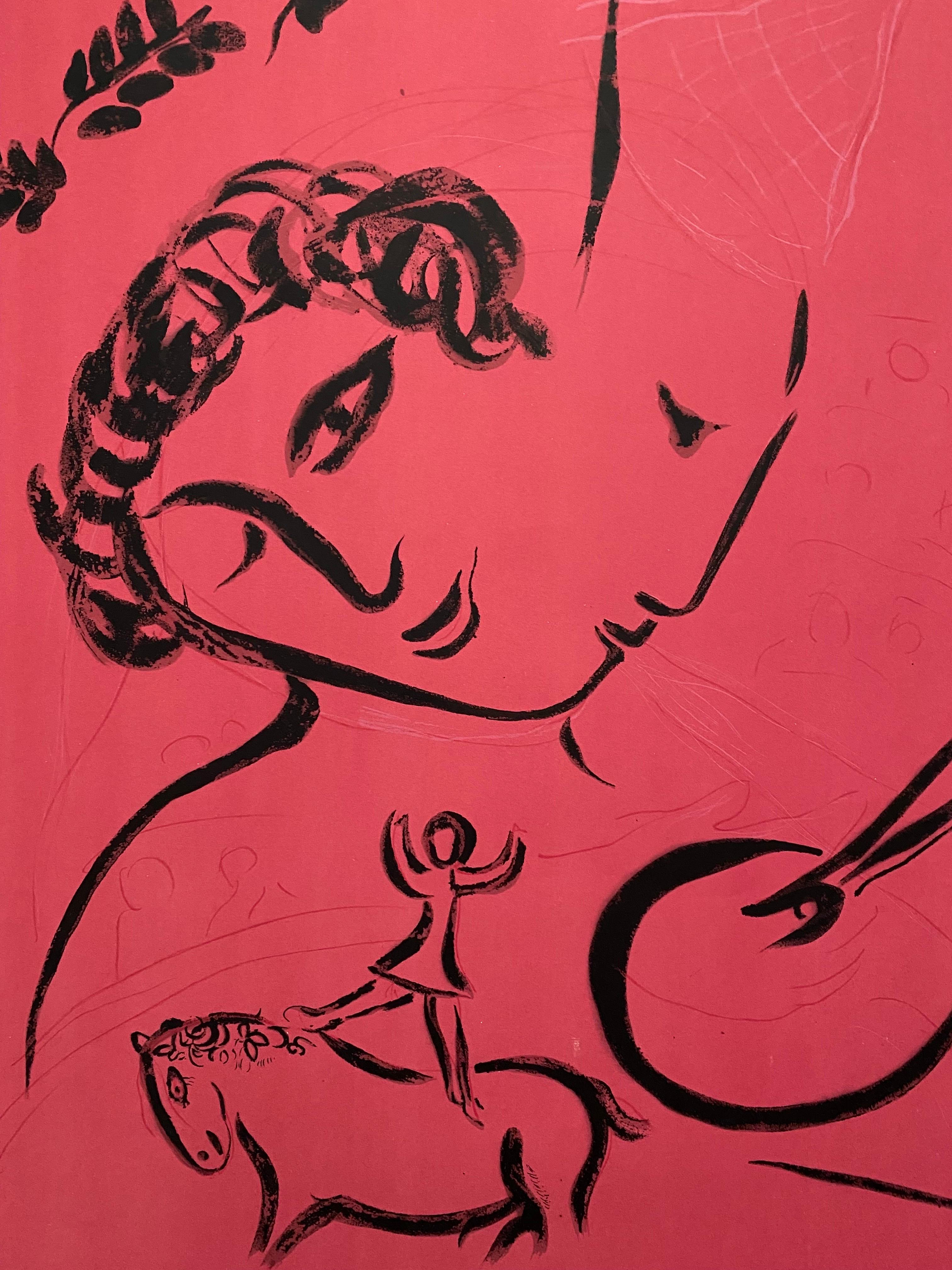 Beautiful lithographic poster after Marc Chagall's 