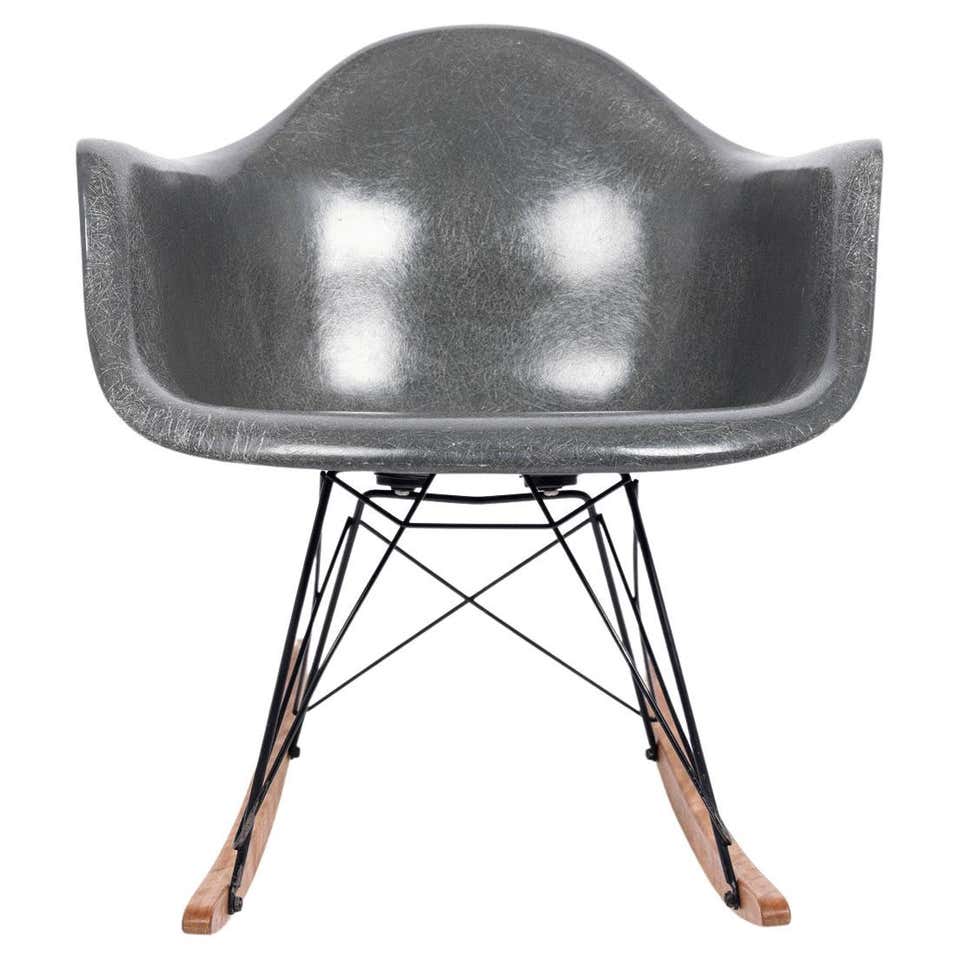 Mid-Century Modern Herman Miller Eames Black Fiberglass RAR Rocker ...