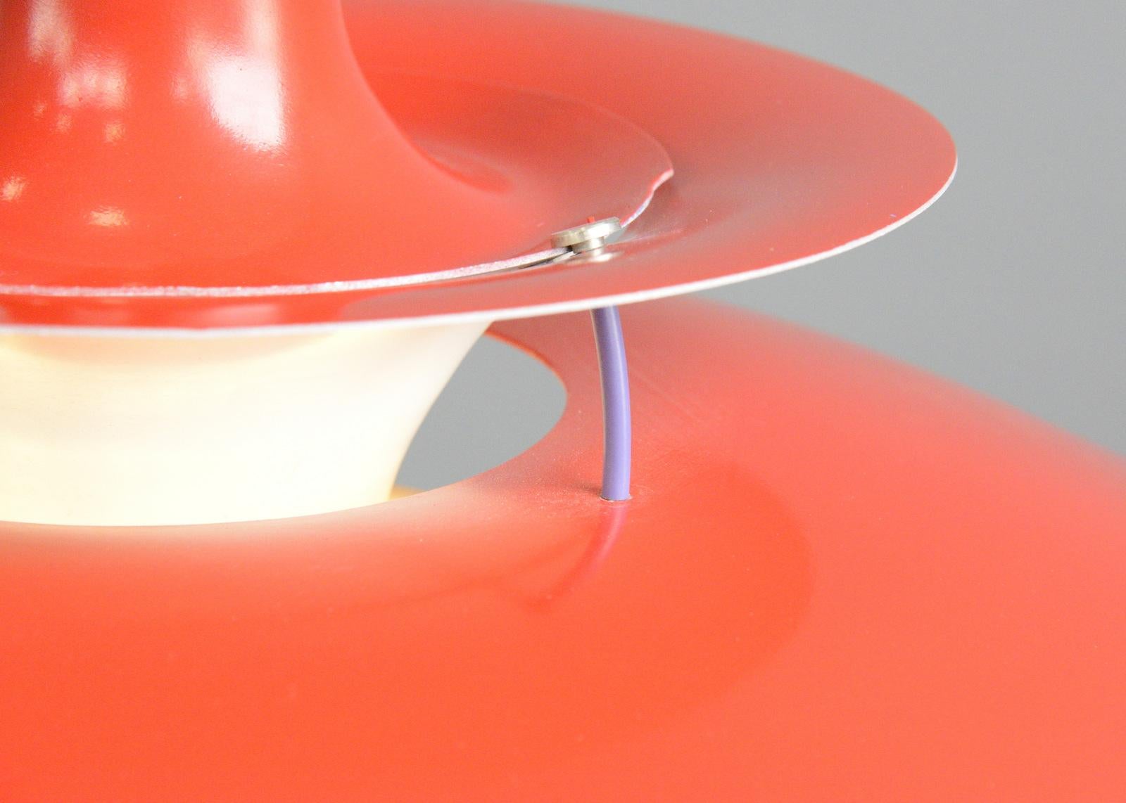 Danish 1959 Red Model PH5 Pendant Light by Louis Poulson