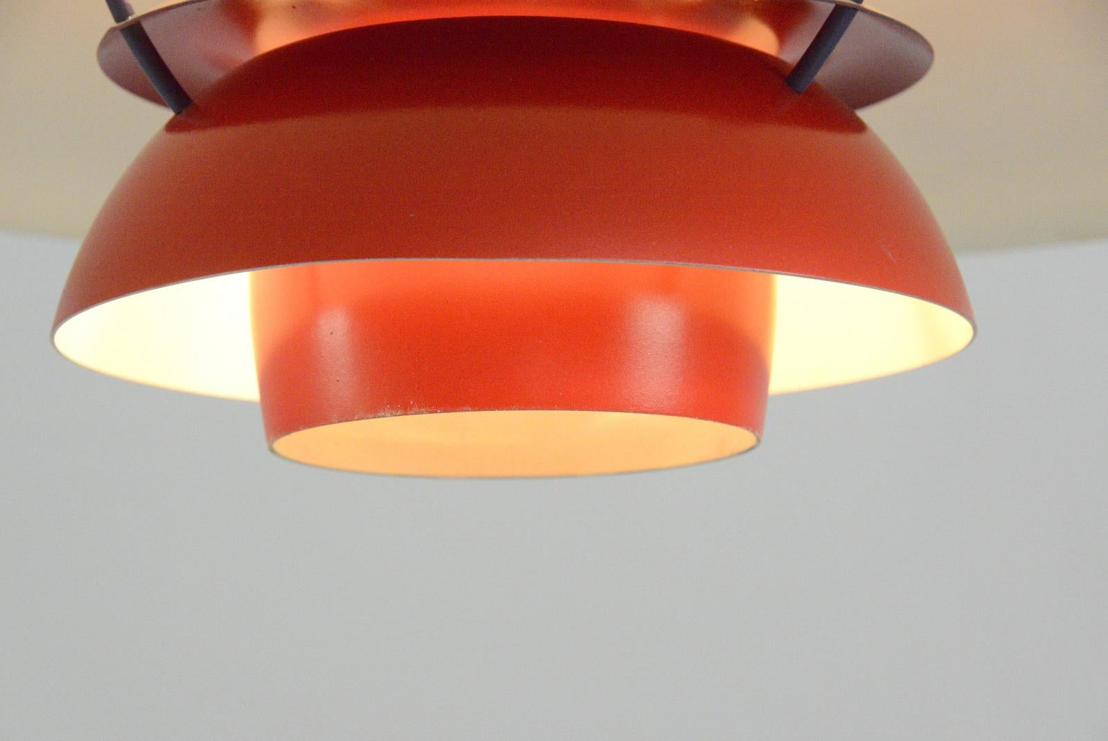 Mid-20th Century 1959 Red Model PH5 Pendant Light by Louis Poulson