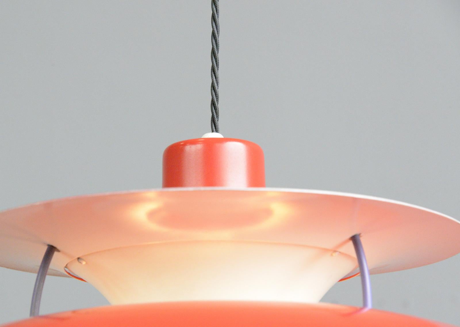 1959 Red Model PH5 Pendant Light by Louis Poulson 2