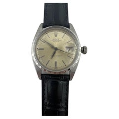 1959 Rolex Men's Datejust Watch 6605 Stainless Steel Leather Band