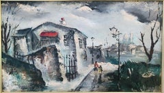 1959 Signed Maurice de Vlaminck Style French Painting of Menilmontant Paris