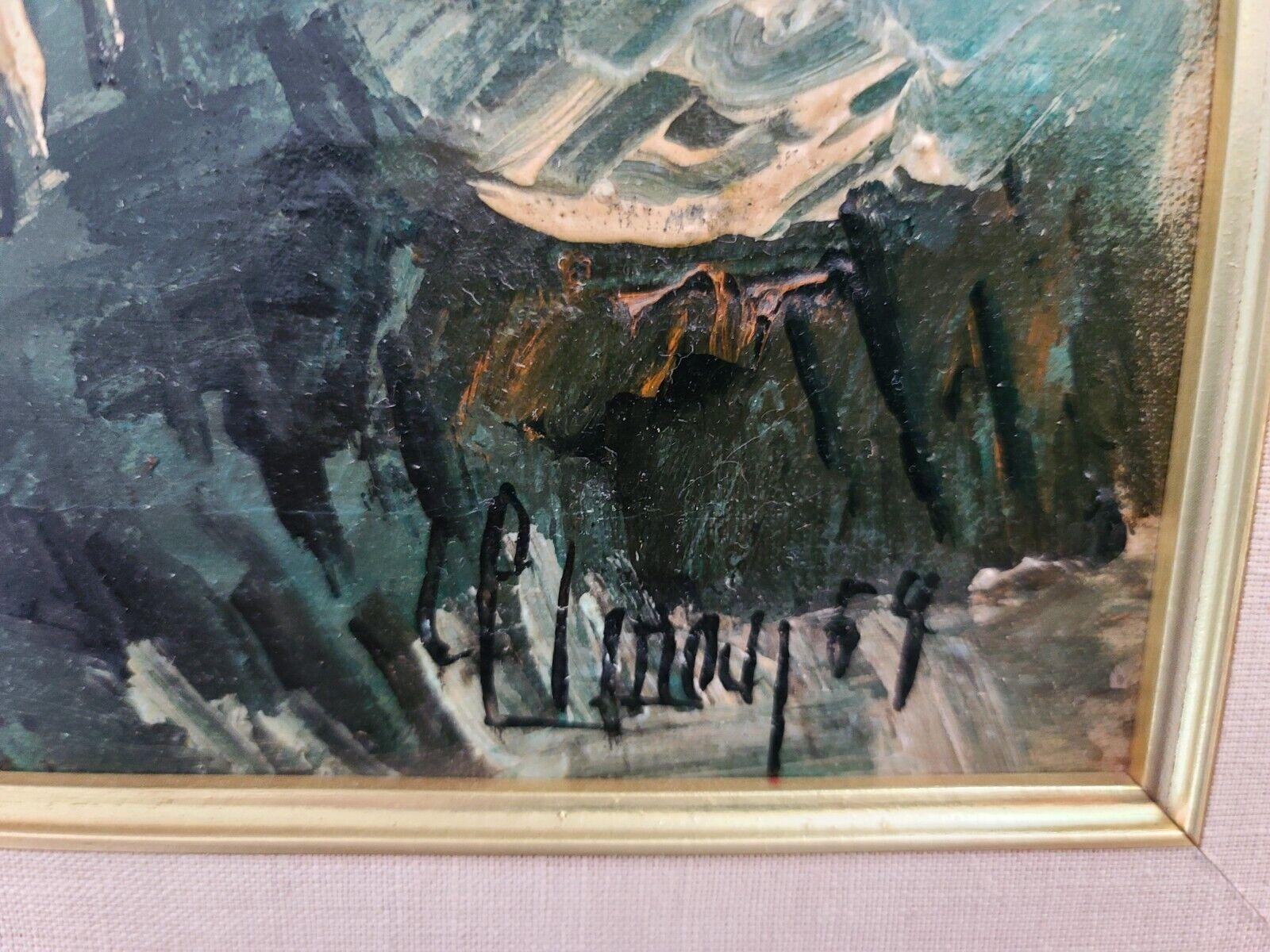 1959 Firmado Maurice de Vlaminck Estilo Pintura francesa de Menilmontant París Acrílico en venta