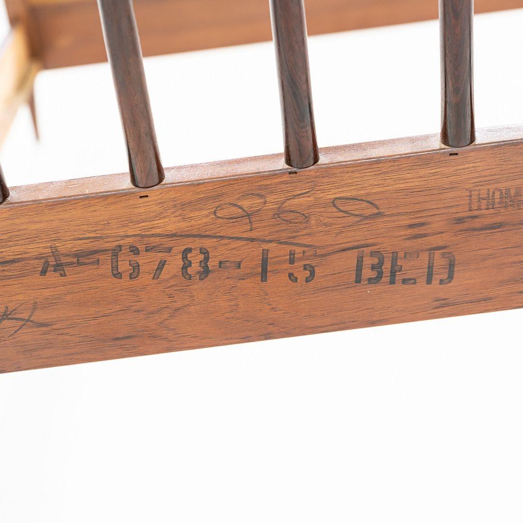 1959 Thomasville American Black Walnut Modern Full Size Headboard / Bed Frame For Sale 5