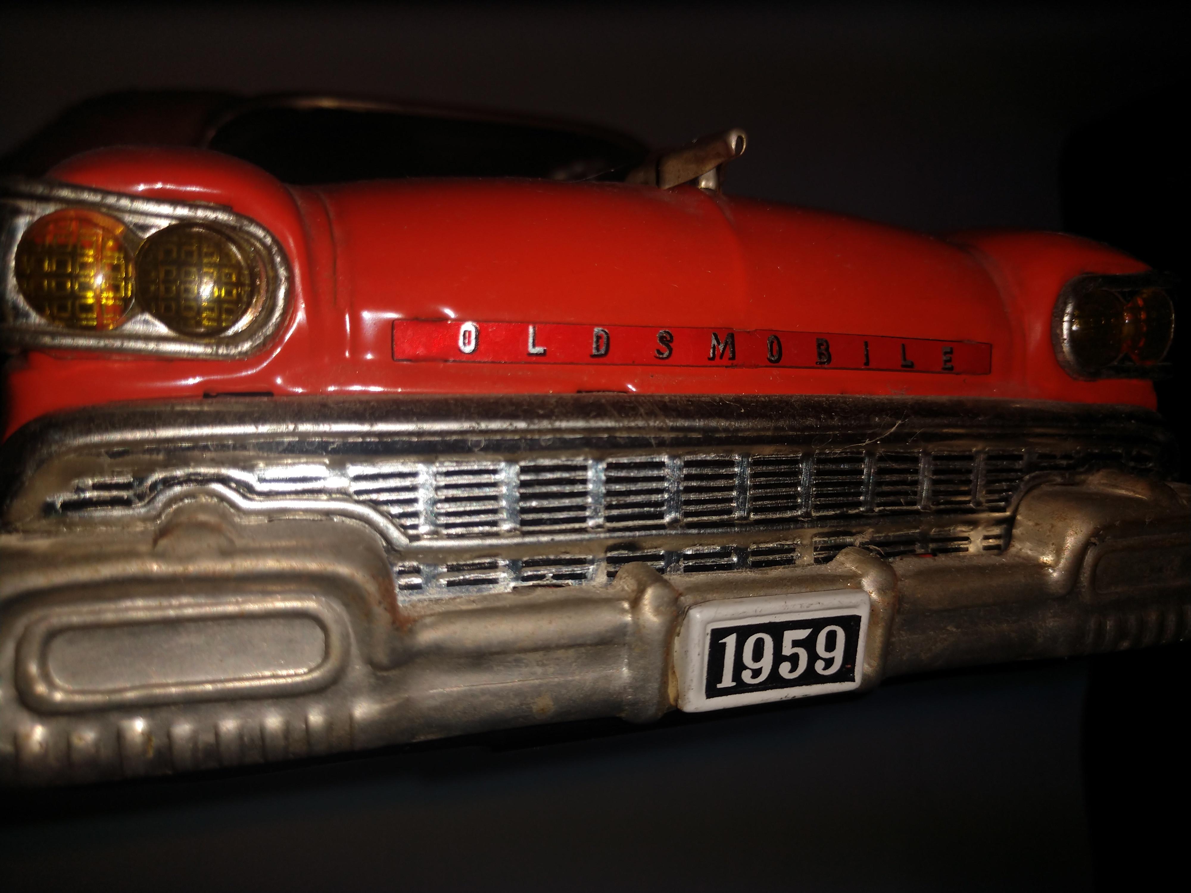 Painted 1959 Two Tone Tin Litho Oldsmobile Coupe Japan