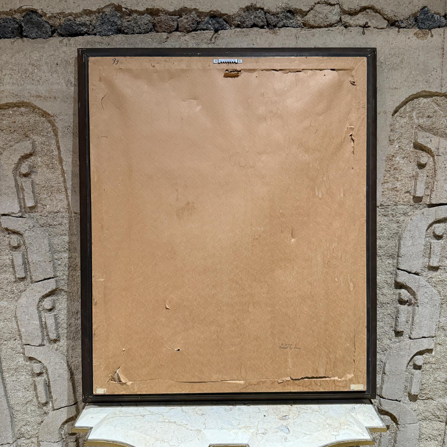 1959 Pittura architettonica astratta ad acquerello firmata Dow in vendita 7