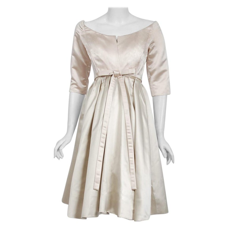 1959 Yves Saint Laurent For Christian Dior Haute Couture Champagne