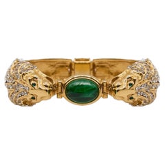 1959s Cascio Bijoux lion heads bangle bracelet