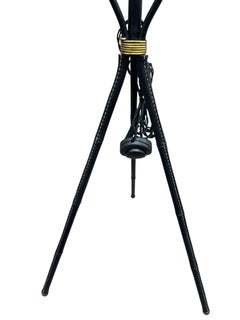 195à's Stitched leather floor lamp by Jacques Adnet