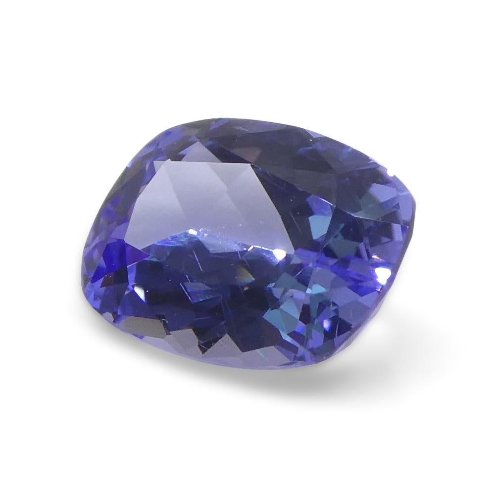 1.95ct Cushion Violet Blue Tanzanite from Tanzania For Sale 4