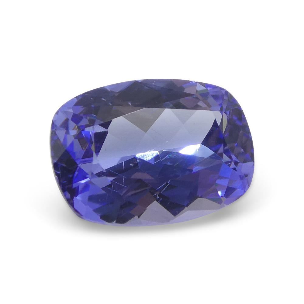 1.95ct Cushion Violet Blue Tanzanite from Tanzania For Sale 1