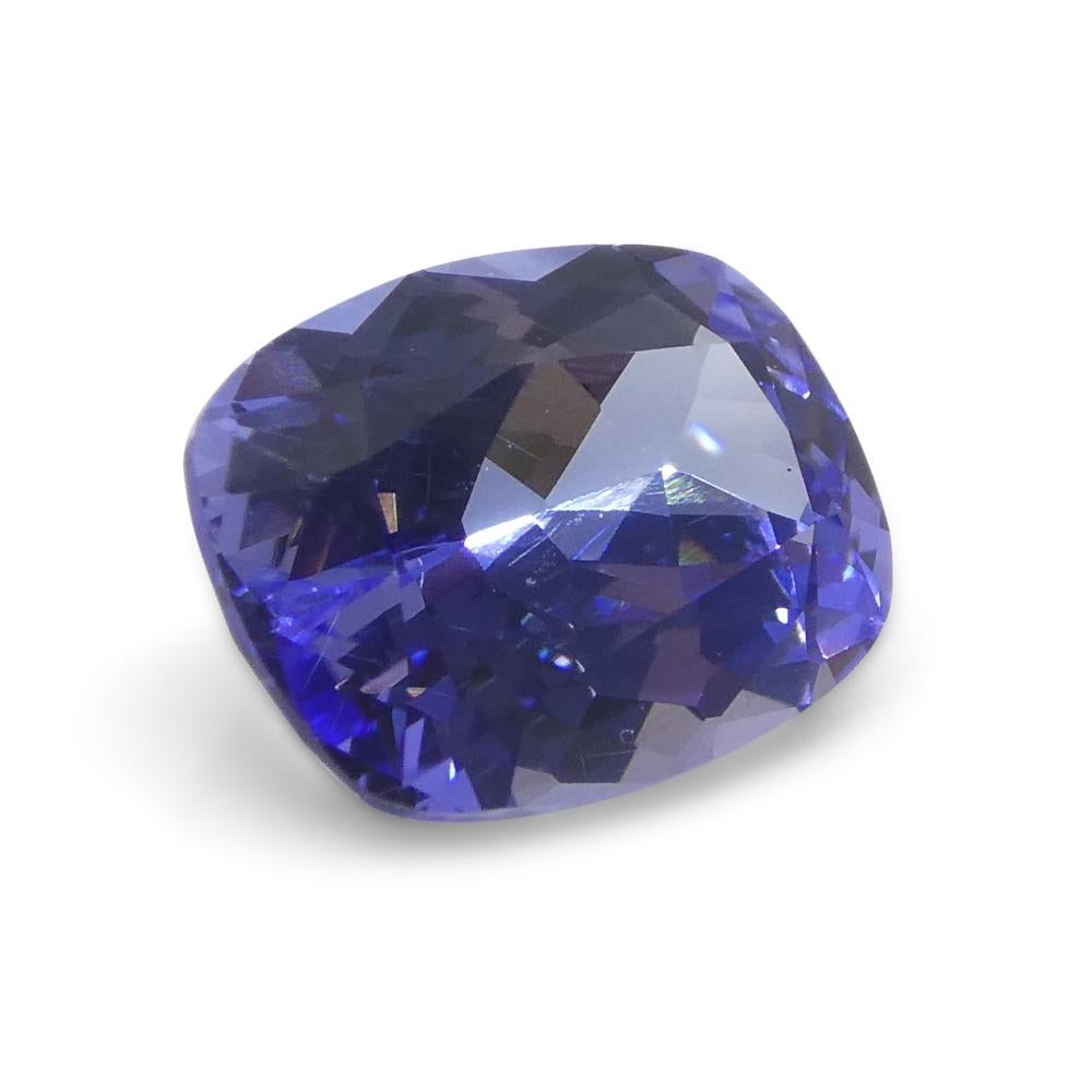 1.95ct Cushion Violet Blue Tanzanite from Tanzania For Sale 2