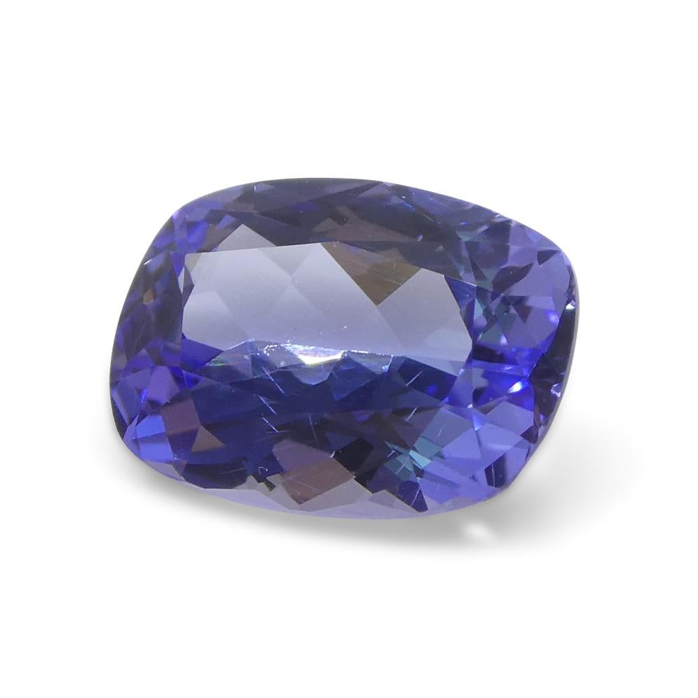 1.95ct Cushion Violet Blue Tanzanite from Tanzania For Sale 3
