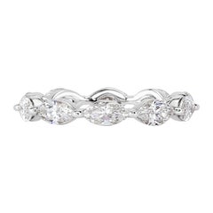 1.95ct Marquise Cut Diamond Eternity Band in 18k White Gold