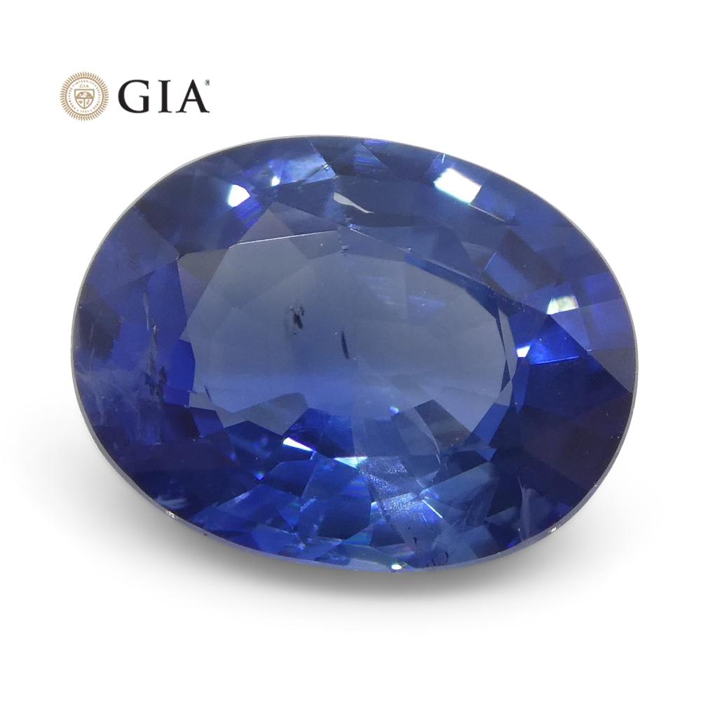 1,95ct Ovaler Blauer Saphir GIA zertifiziert Thailand 5