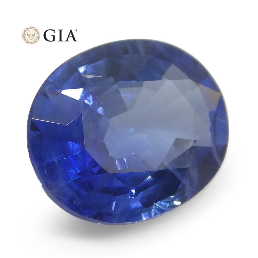 1,95ct Ovaler Blauer Saphir GIA zertifiziert Thailand 6