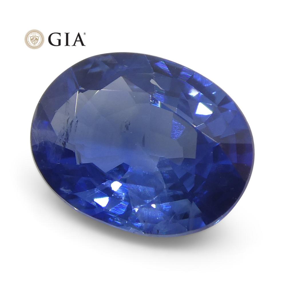 1,95ct Ovaler Blauer Saphir GIA zertifiziert Thailand 7