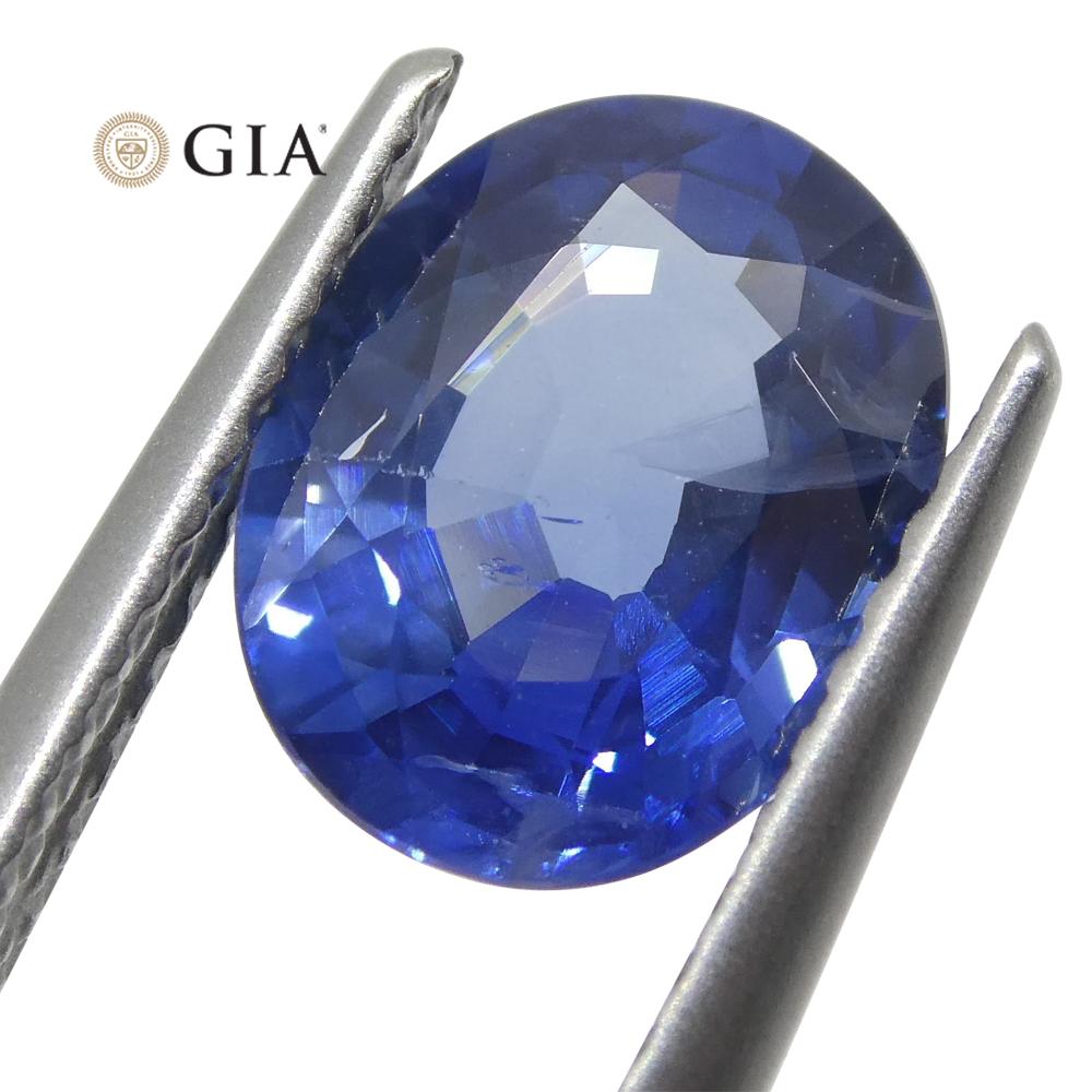 1,95ct Ovaler Blauer Saphir GIA zertifiziert Thailand 8