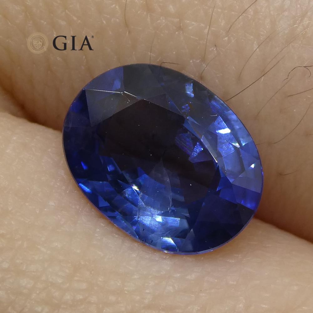 1,95ct Ovaler Blauer Saphir GIA zertifiziert Thailand 9