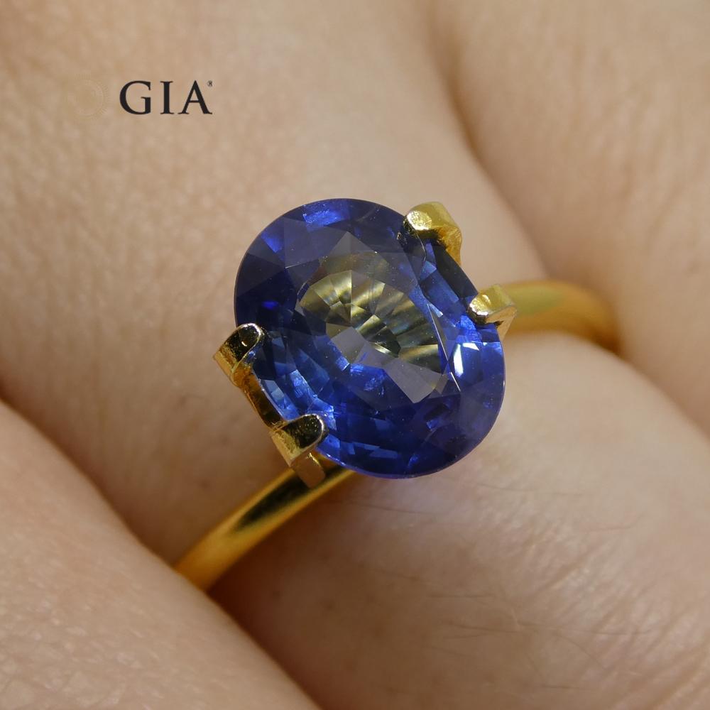 1,95ct Ovaler Blauer Saphir GIA zertifiziert Thailand 10